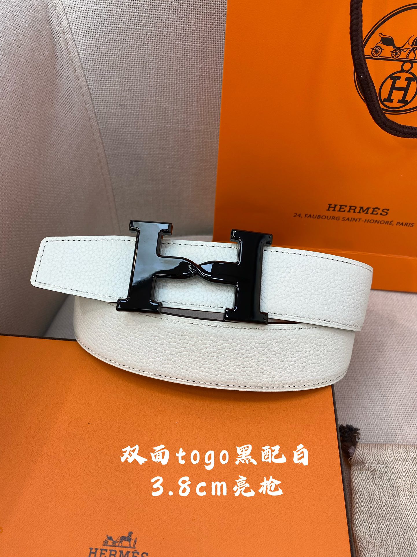 Hermes-HBELTBUCKLE&REVERSIBLELEATHERSTRAmm爱马仕专柜同步进口e