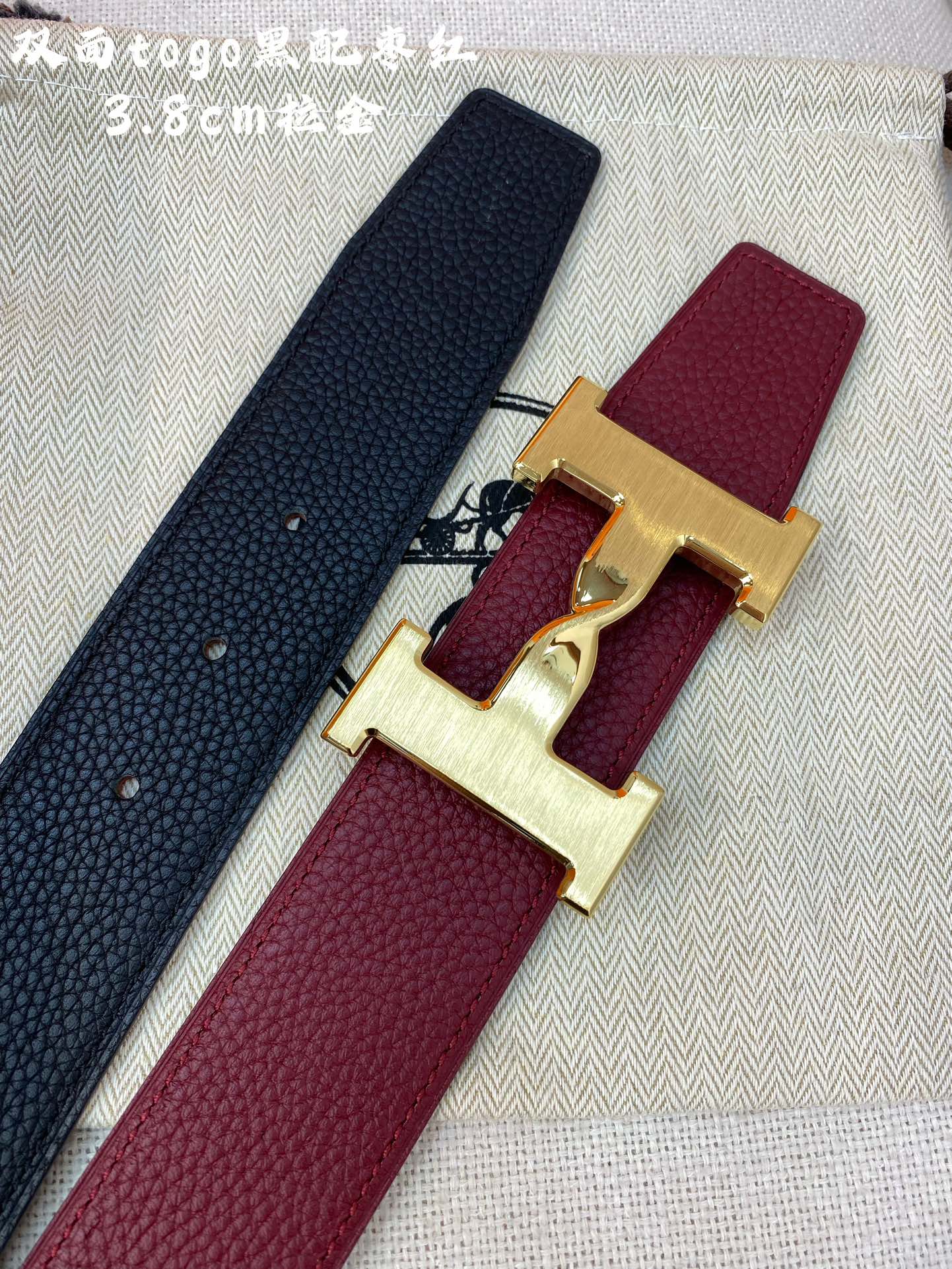 Hermes-HBELTBUCKLE&REVERSIBLELEATHERSTRAmm爱马仕专柜同步进口e