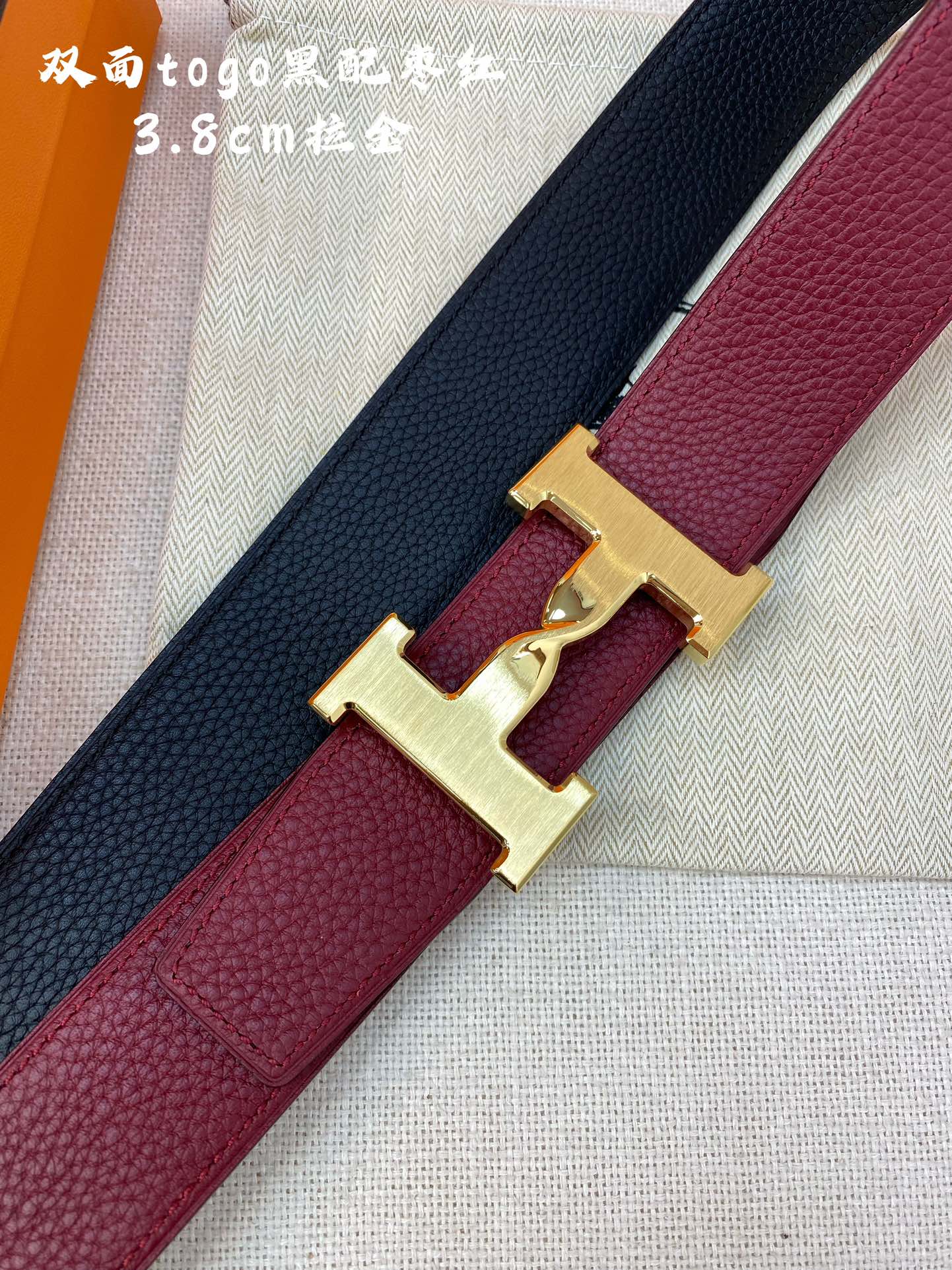 Hermes-HBELTBUCKLE&REVERSIBLELEATHERSTRAmm爱马仕专柜同步进口e