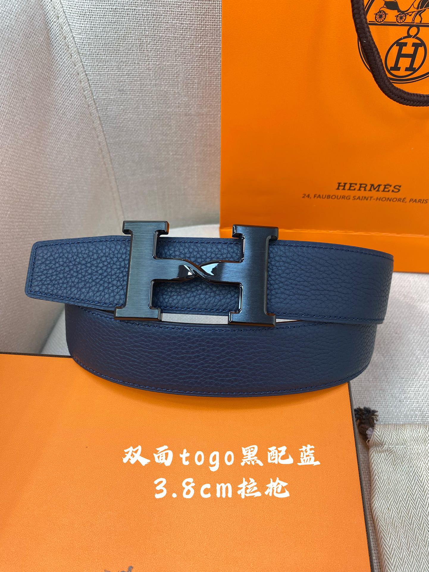 Hermes-HBELTBUCKLE&REVERSIBLELEATHERSTRAmm爱马仕专柜同步进口e