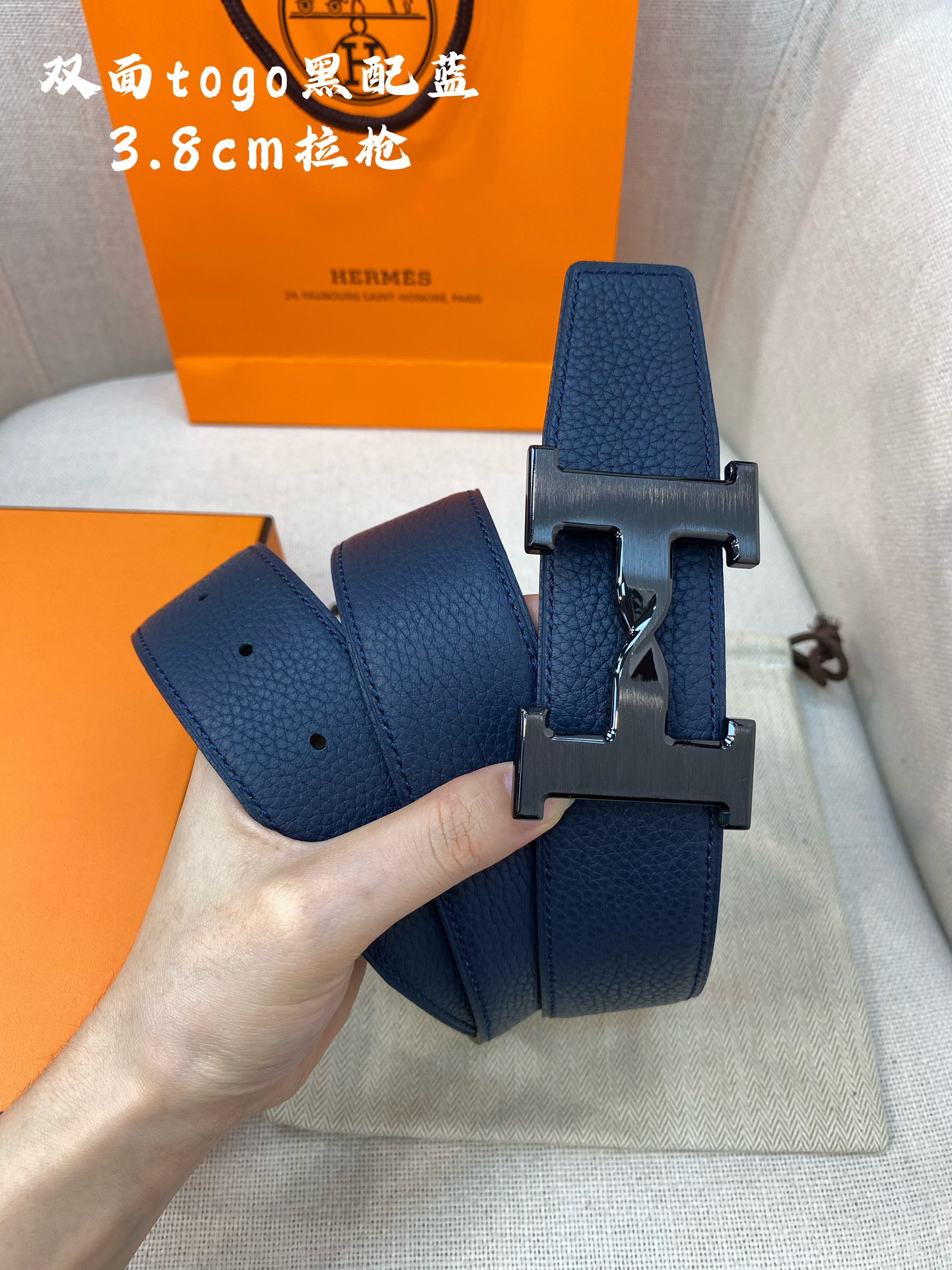 Hermes-HBELTBUCKLE&REVERSIBLELEATHERSTRAmm爱马仕专柜同步进口e