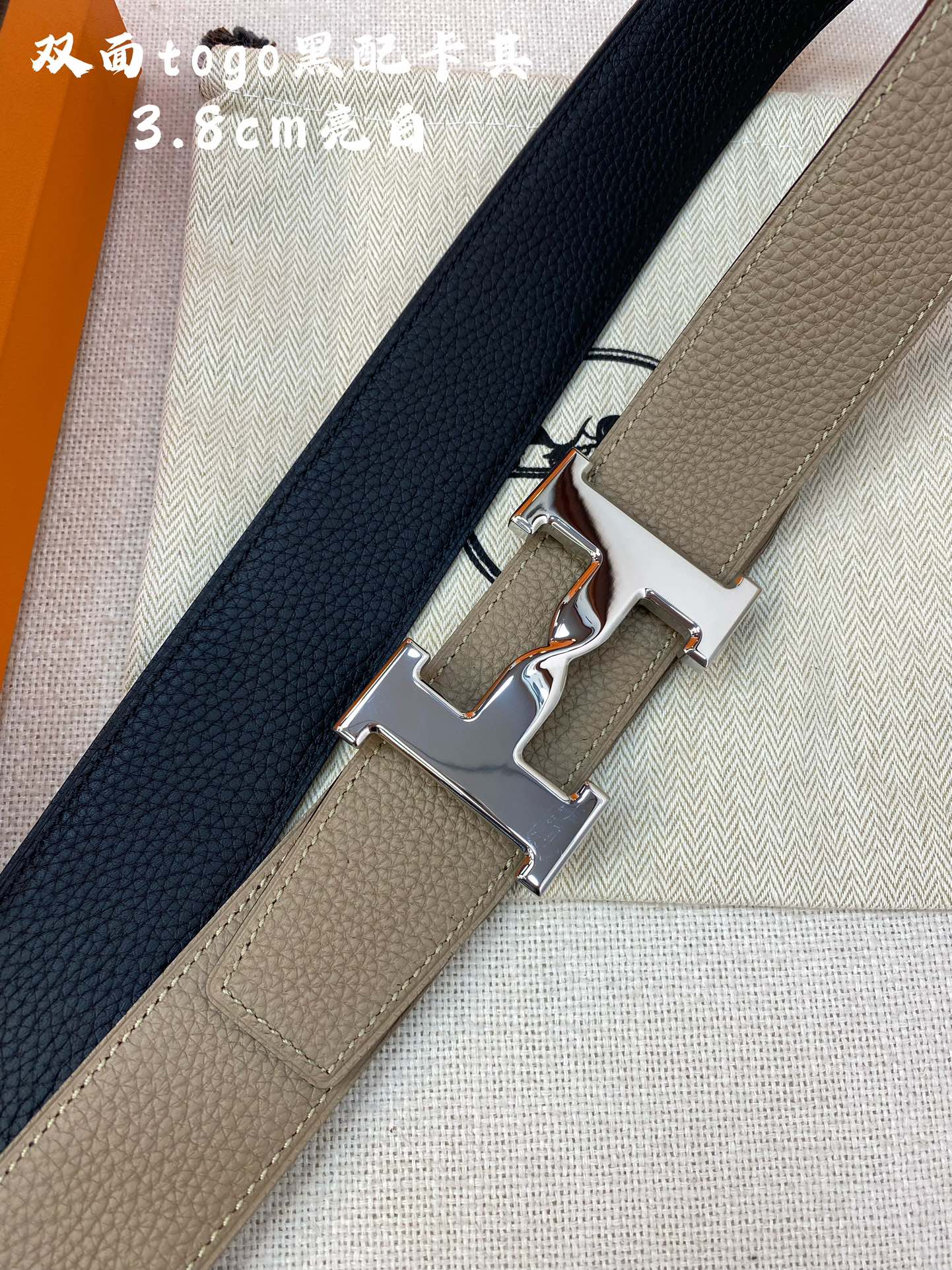 Hermes-HBELTBUCKLE&REVERSIBLELEATHERSTRAmm爱马仕专柜同步进口e