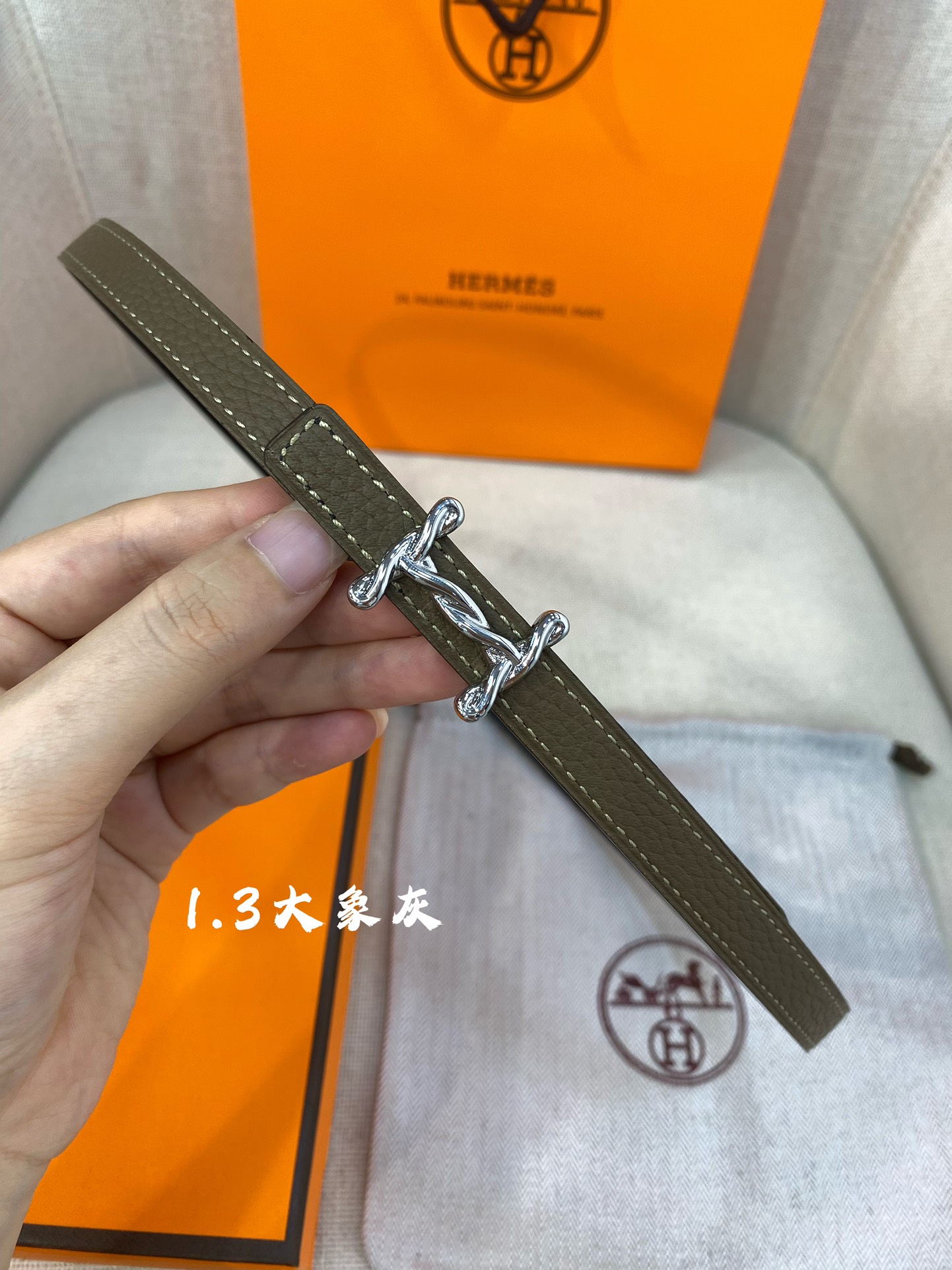 官网同步-hermes-Glenan皮帶扣&雙面皮腰帶13MM鍍鈀金属皮带扣小牛皮双面腰带