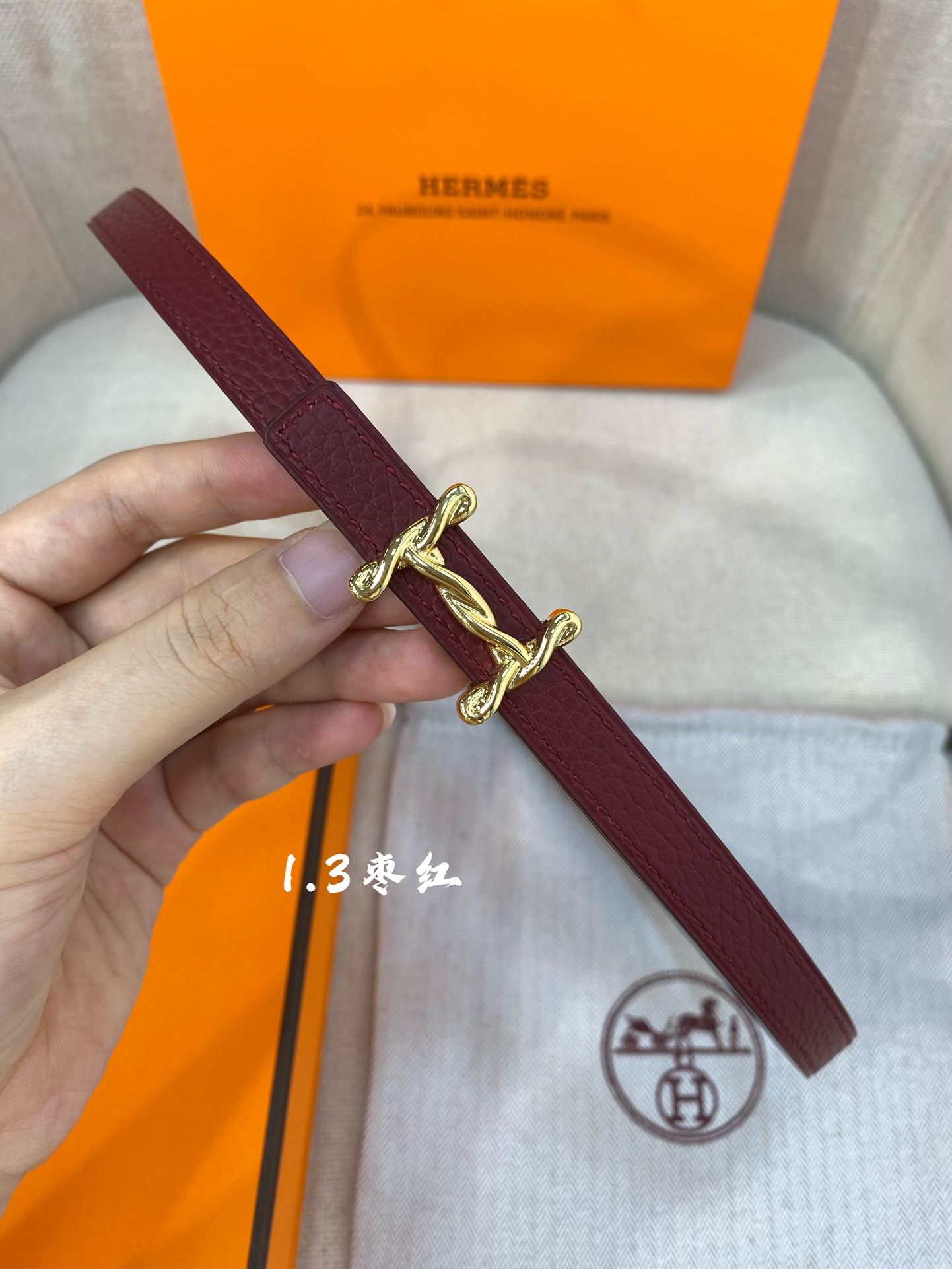 官网同步-hermes-Glenan皮帶扣&雙面皮腰帶13MM鍍鈀金属皮带扣小牛皮双面腰带