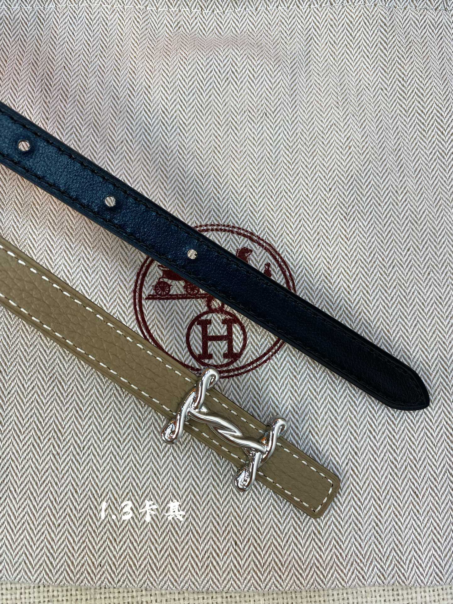 官网同步-hermes-Glenan皮帶扣&雙面皮腰帶13MM鍍鈀金属皮带扣小牛皮双面腰带