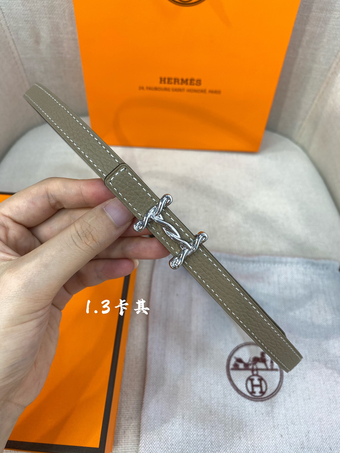 官网同步-hermes-Glenan皮帶扣&雙面皮腰帶13MM鍍鈀金属皮带扣小牛皮双面腰带