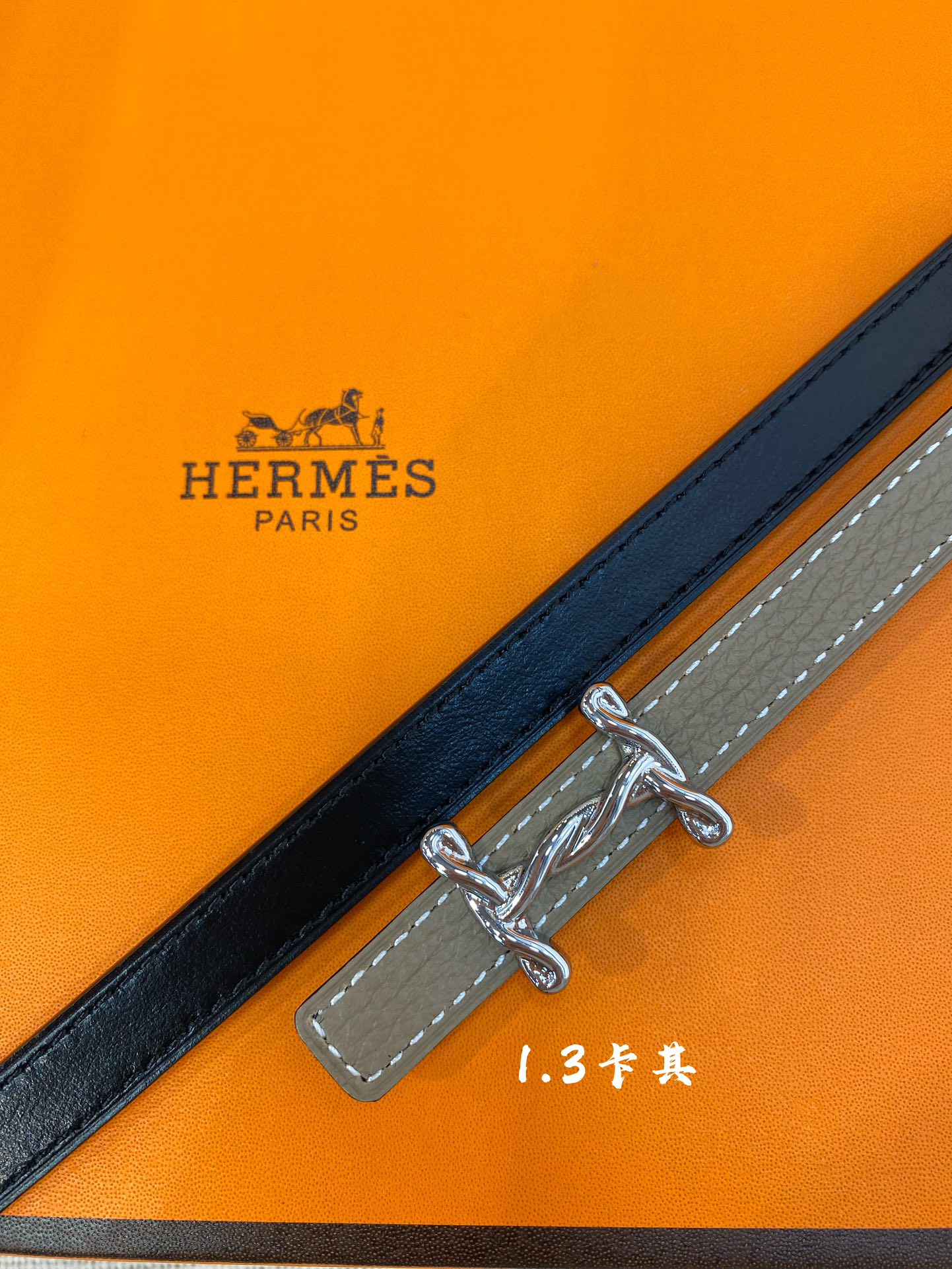 官网同步-hermes-Glenan皮帶扣&雙面皮腰帶13MM鍍鈀金属皮带扣小牛皮双面腰带