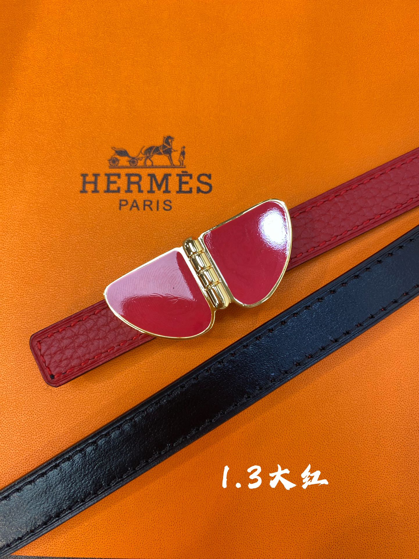 官网同步-hermes-Glenan皮帶扣&雙面皮腰帶13MM鍍鈀金属皮带扣小牛皮双面腰带