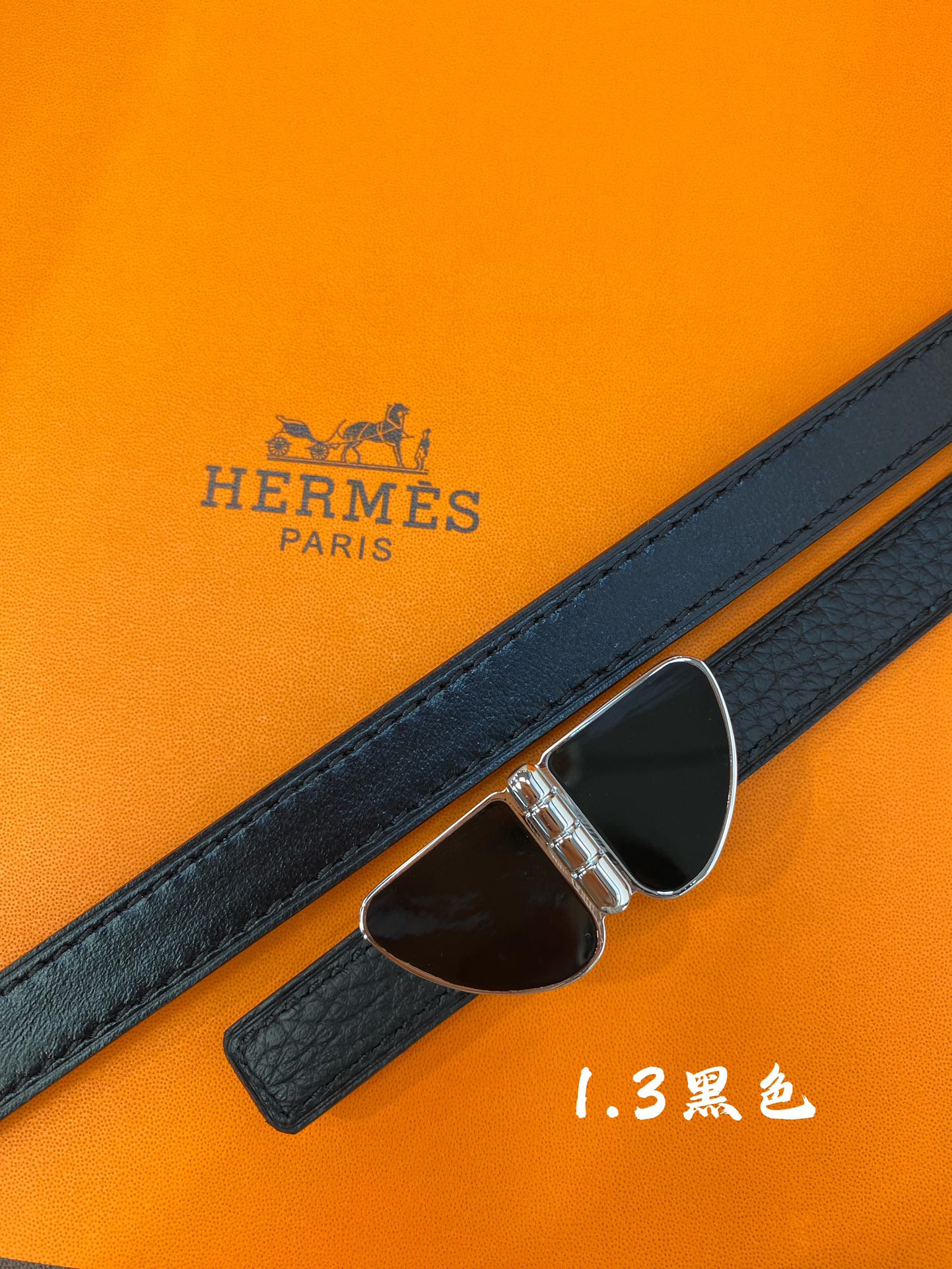 官网同步-hermes-Glenan皮帶扣&雙面皮腰帶13MM鍍鈀金属皮带扣小牛皮双面腰带