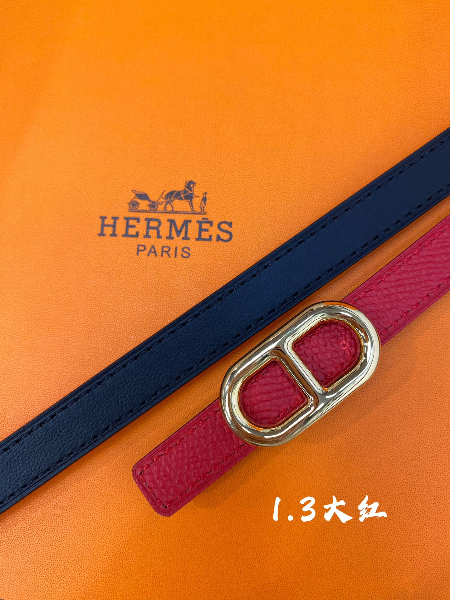 官网同步-hermes-Glenan皮帶扣&雙面皮腰帶13MM鍍鈀金属皮带扣小牛皮双面腰带