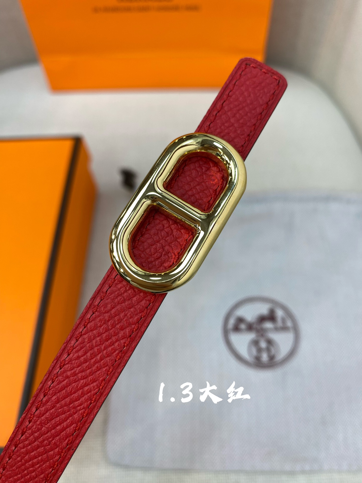 官网同步-hermes-Glenan皮帶扣&雙面皮腰帶13MM鍍鈀金属皮带扣小牛皮双面腰带