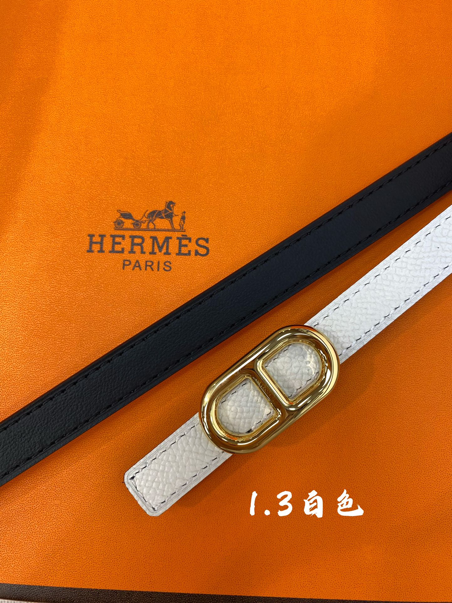 官网同步-hermes-Glenan皮帶扣&雙面皮腰帶13MM鍍鈀金属皮带扣小牛皮双面腰带