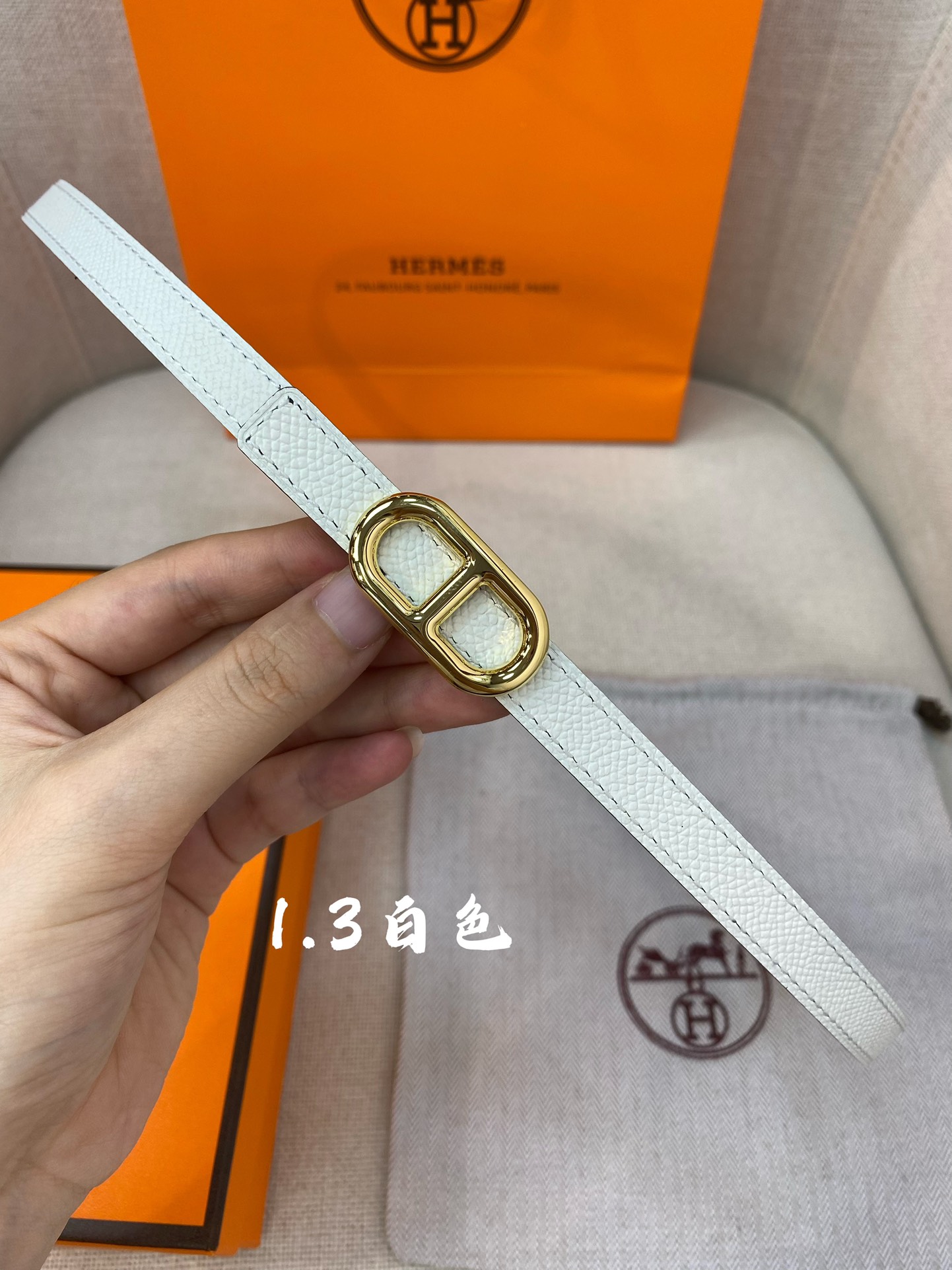 官网同步-hermes-Glenan皮帶扣&雙面皮腰帶13MM鍍鈀金属皮带扣小牛皮双面腰带