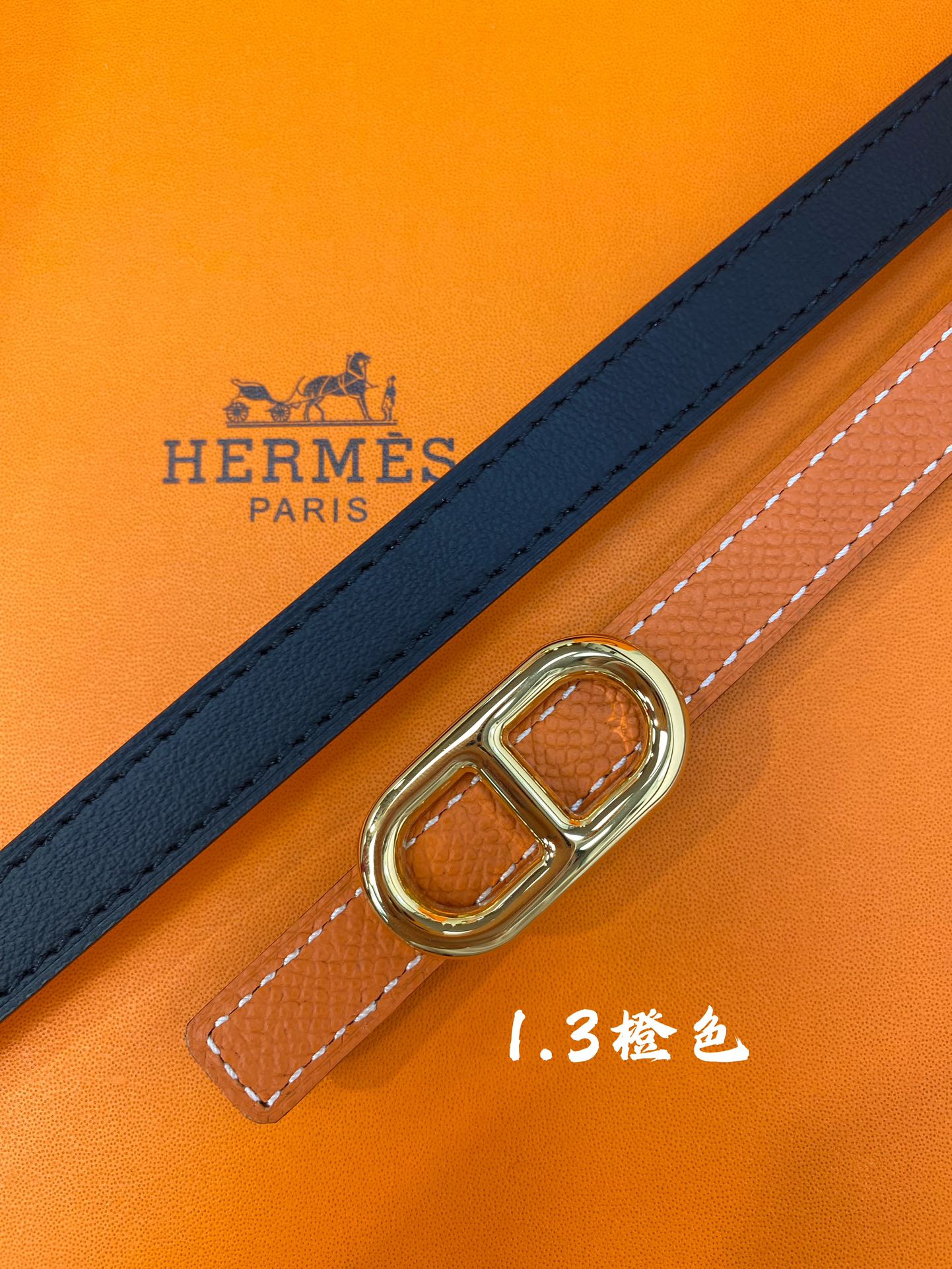 官网同步-hermes-Glenan皮帶扣&雙面皮腰帶13MM鍍鈀金属皮带扣小牛皮双面腰带