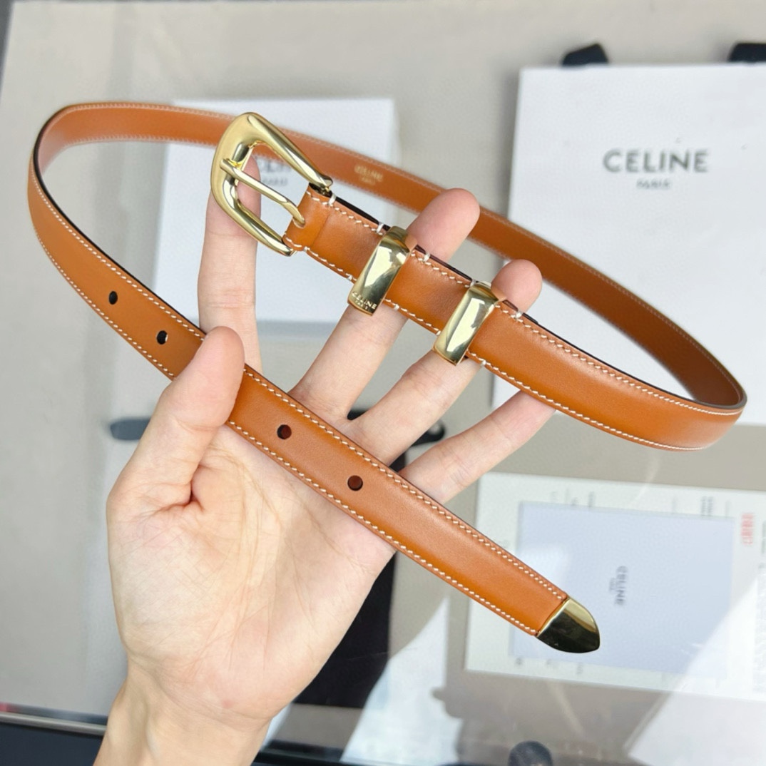 p165 代购正品级🛳赛琳 女士腰带 céline 2022春夏新款 正品复刻，细节完美凯旋门腰带 1.8cm精品 铜扣 织带拼接牛皮腰带.