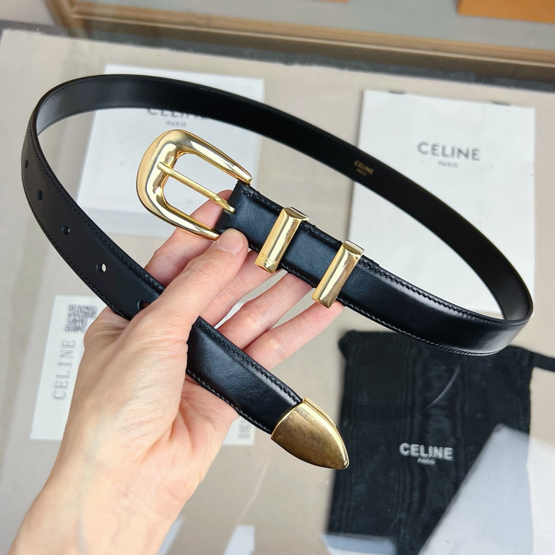 p165 代购正品级🛳赛琳 女士腰带 céline 2022春夏新款 正品复刻，细节完美凯旋门腰带 2.5cm精品 铜扣 织带拼接牛皮腰带.