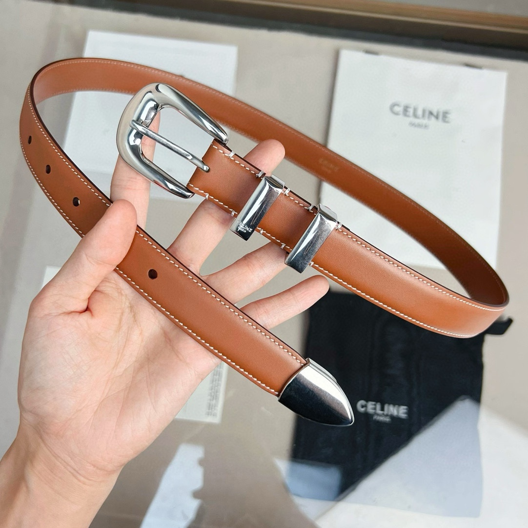 p165 代购正品级🛳赛琳 女士腰带 céline 2022春夏新款 正品复刻，细节完美凯旋门腰带 2.5cm精品 铜扣 织带拼接牛皮腰带.