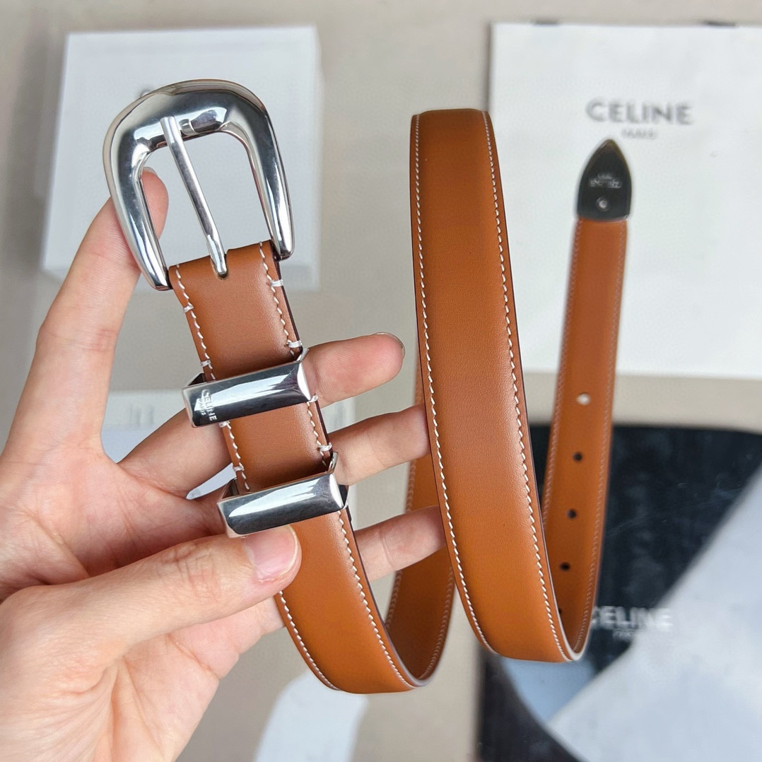 p165 代购正品级🛳赛琳 女士腰带 céline 2022春夏新款 正品复刻，细节完美凯旋门腰带 2.5cm精品 铜扣 织带拼接牛皮腰带.