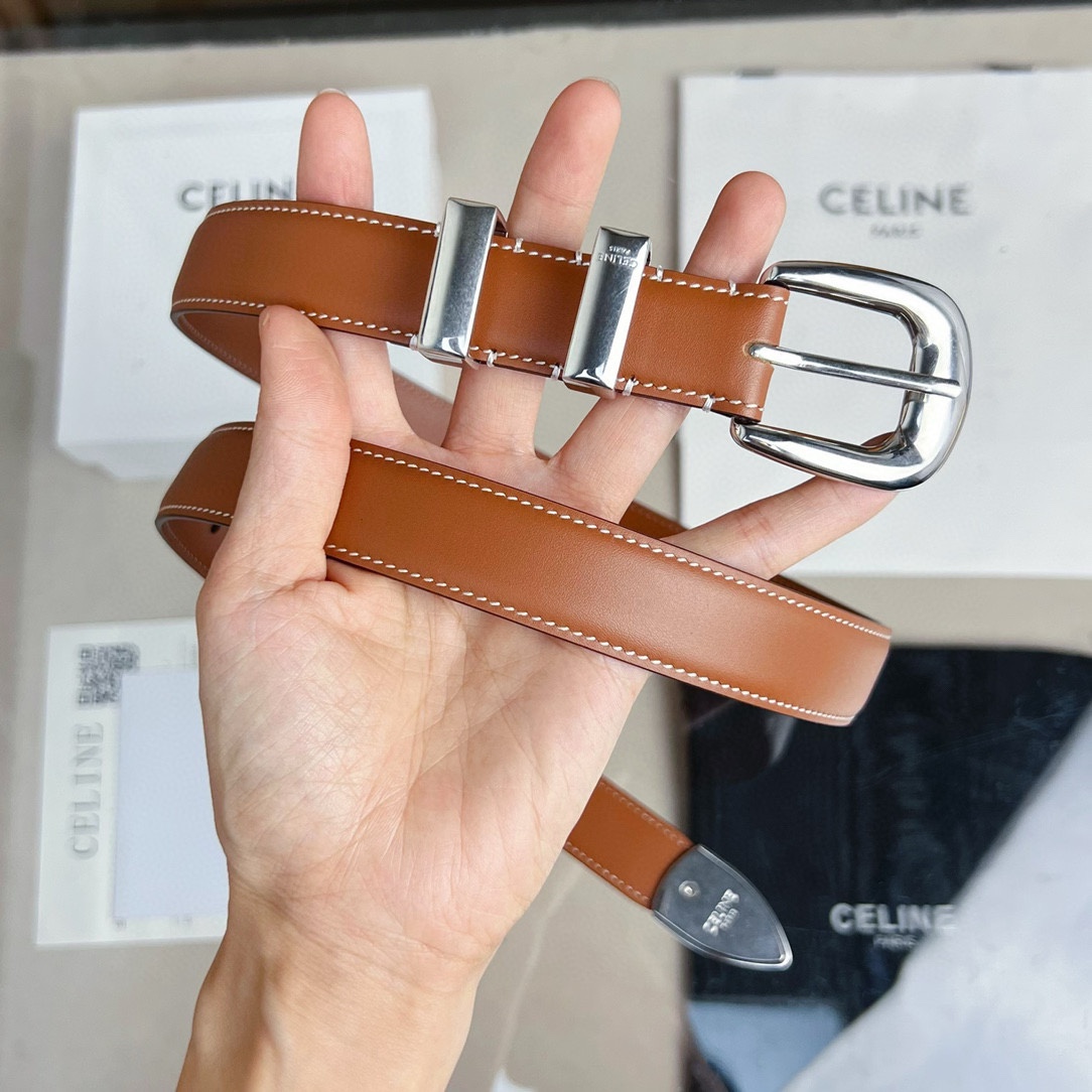p165 代购正品级🛳赛琳 女士腰带 céline 2022春夏新款 正品复刻，细节完美凯旋门腰带 2.5cm精品 铜扣 织带拼接牛皮腰带.