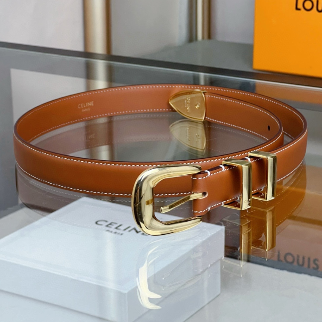 p165 代购正品级🛳赛琳 女士腰带 céline 2022春夏新款 正品复刻，细节完美凯旋门腰带 2.5cm精品 铜扣 织带拼接牛皮腰带.