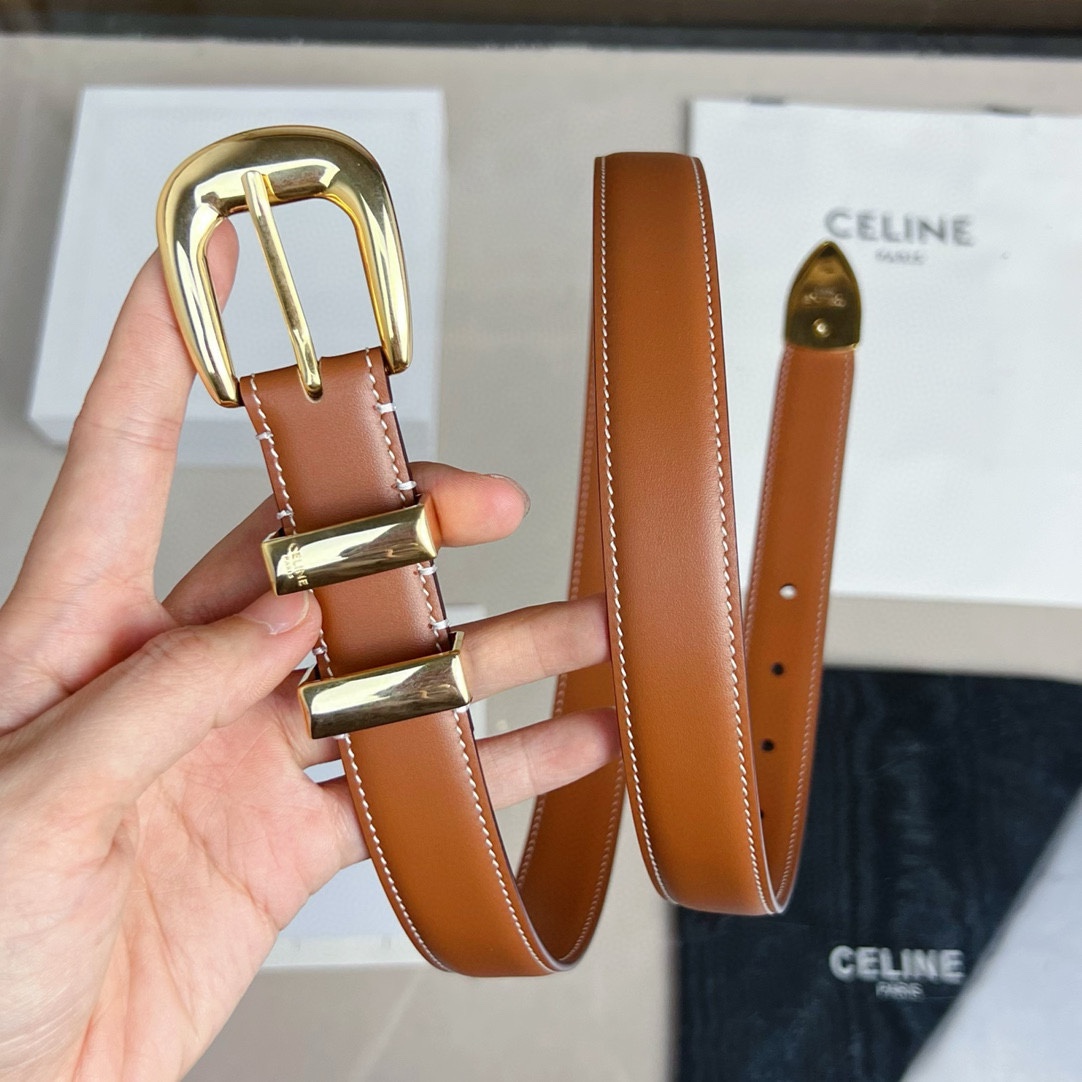 p165 代购正品级🛳赛琳 女士腰带 céline 2022春夏新款 正品复刻，细节完美凯旋门腰带 2.5cm精品 铜扣 织带拼接牛皮腰带.