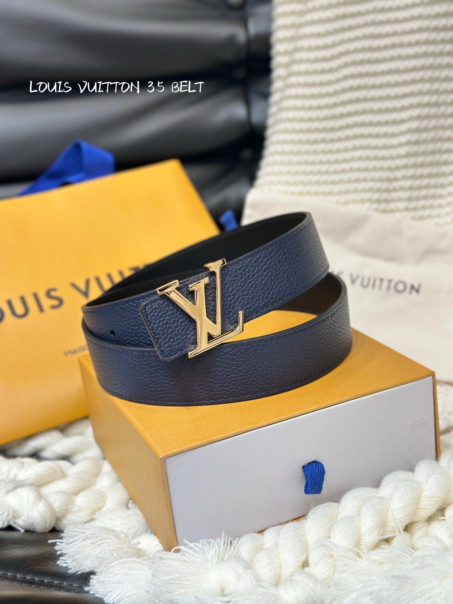 Louis Vuitton Cinture Uomini Pelle di vitello bovina