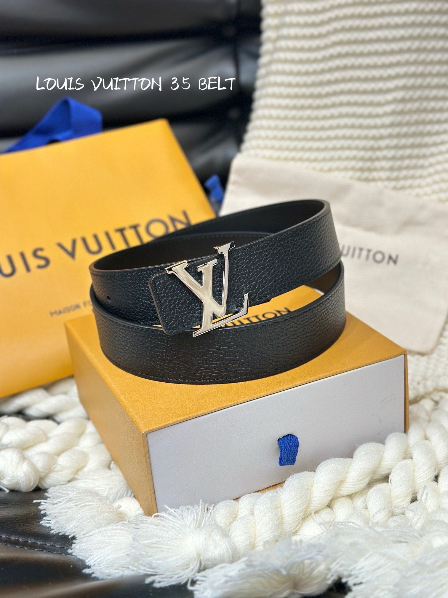 Louis Vuitton Pasek Mężczyźni Skóra cielęca krowia