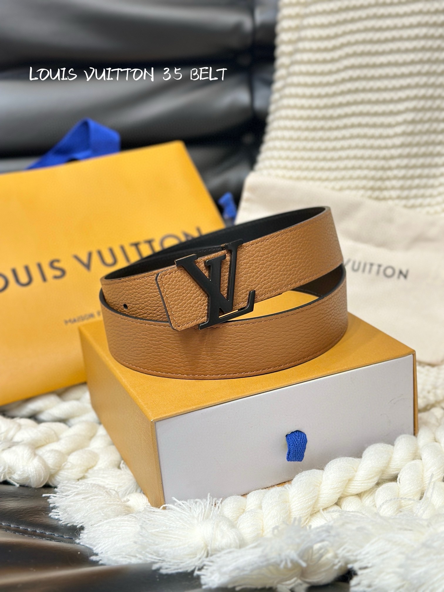 Louis Vuitton Cinture Uomini Pelle di vitello bovina