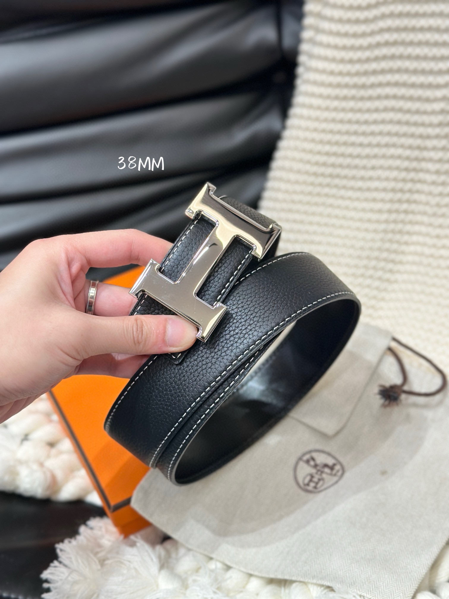 Hermes-HBELTBUCKLE&REVERSIBLELEATHERSTRAmm爱马仕专柜同步进口e