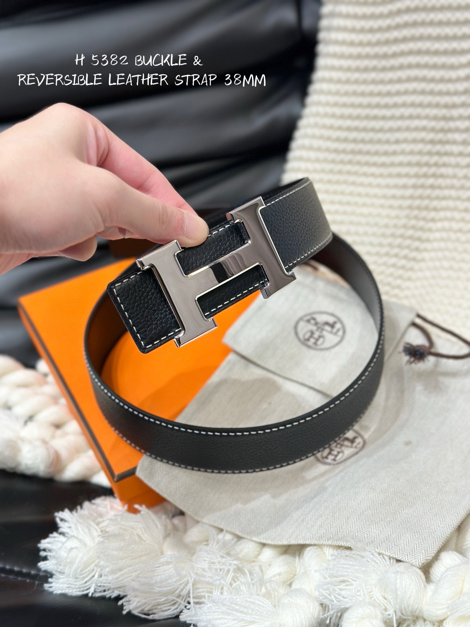 Hermes-HBELTBUCKLE&REVERSIBLELEATHERSTRAmm爱马仕专柜同步进口e