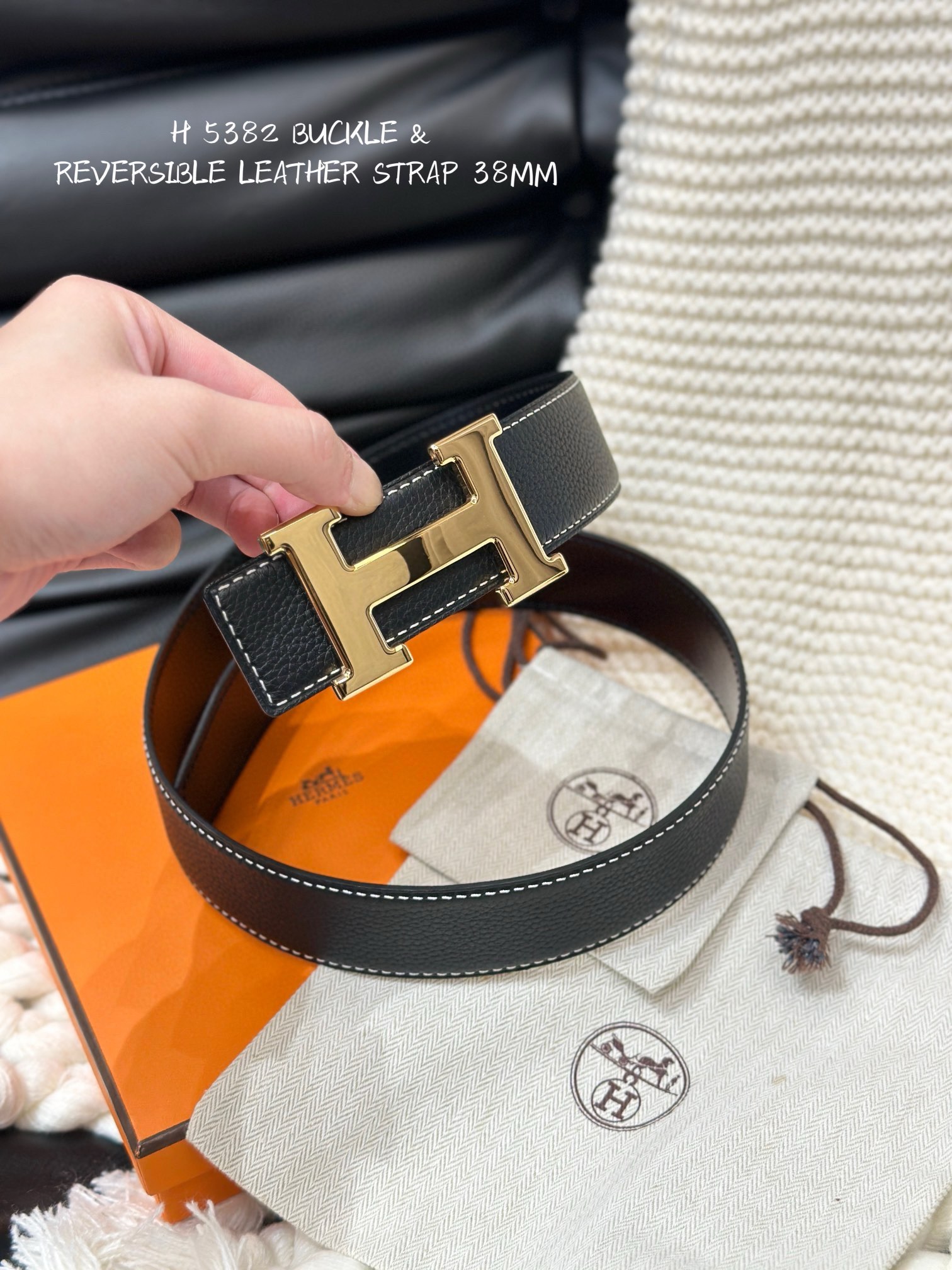 Hermes-HBELTBUCKLE&REVERSIBLELEATHERSTRAmm爱马仕专柜同步进口e