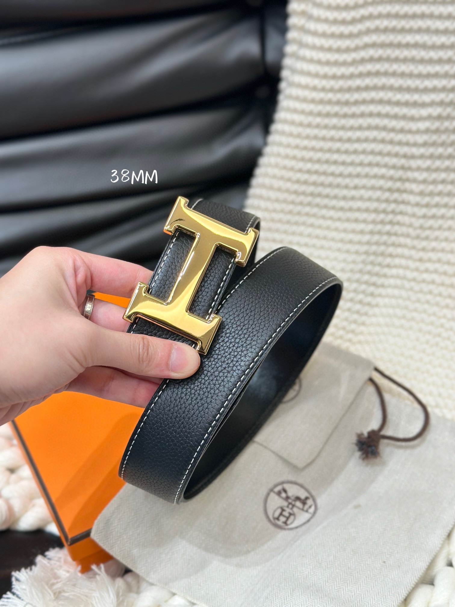 Hermes-HBELTBUCKLE&REVERSIBLELEATHERSTRAmm爱马仕专柜同步进口e