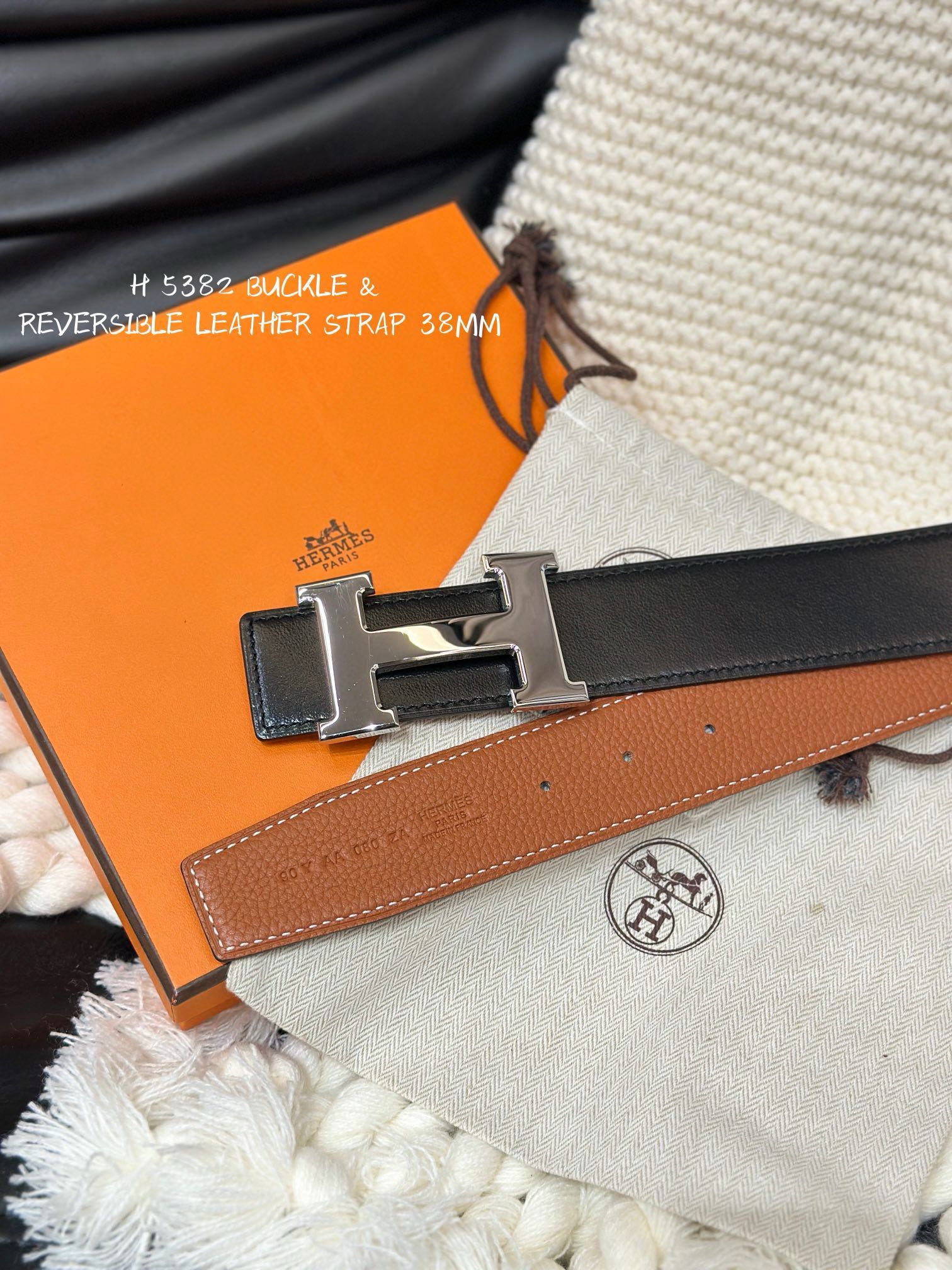 Hermes-HBELTBUCKLE&REVERSIBLELEATHERSTRAmm爱马仕专柜同步进口e