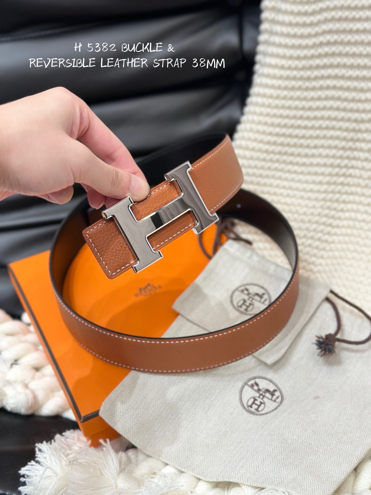 Hermes-HBELTBUCKLE&REVERSIBLELEATHERSTRAmm爱马仕专柜同步进口e