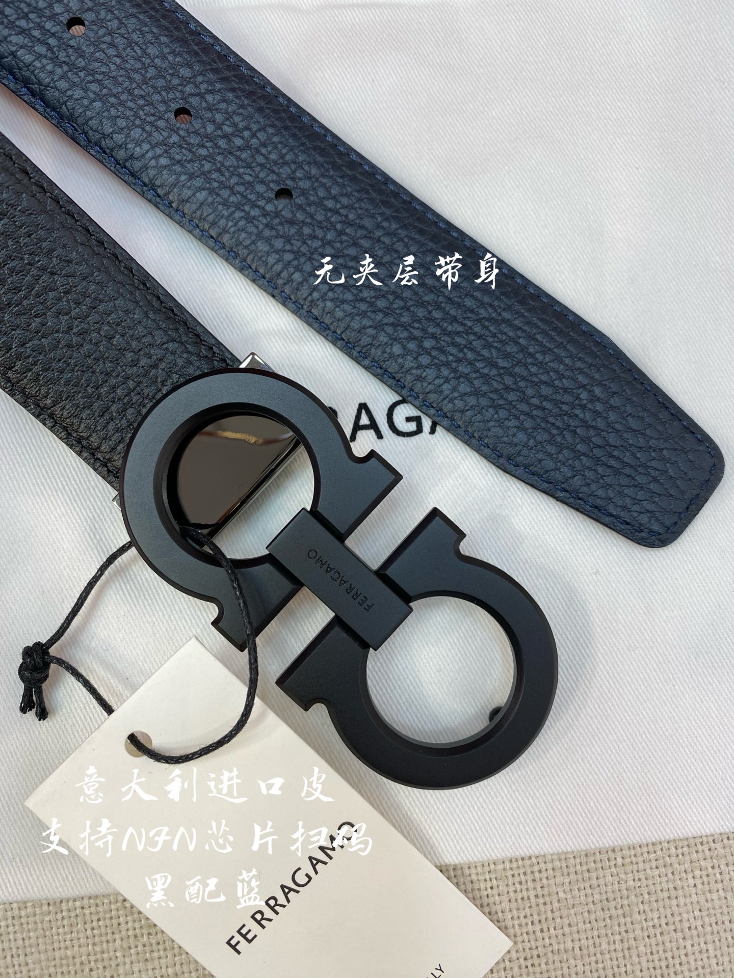 Ferragamo菲拉格慕 NFC芯片扫码款  正品尺寸3.5cm意大利原厂皮🅿️220🅿️150