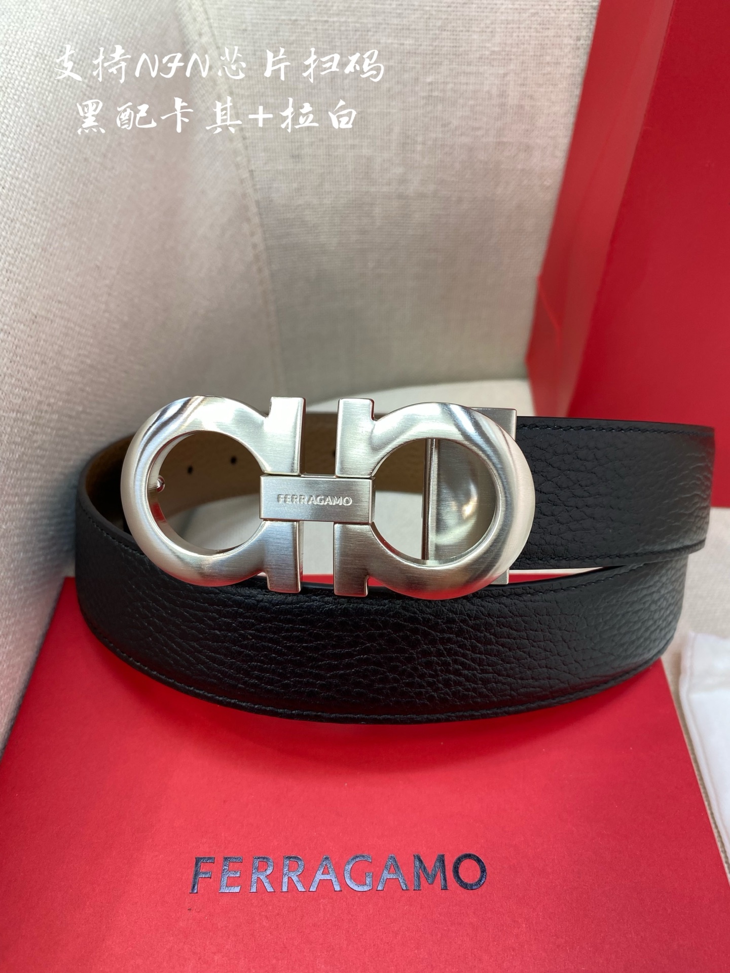 [Ferragamo Belts]Ferragamo wide 3.5cm haute custom men