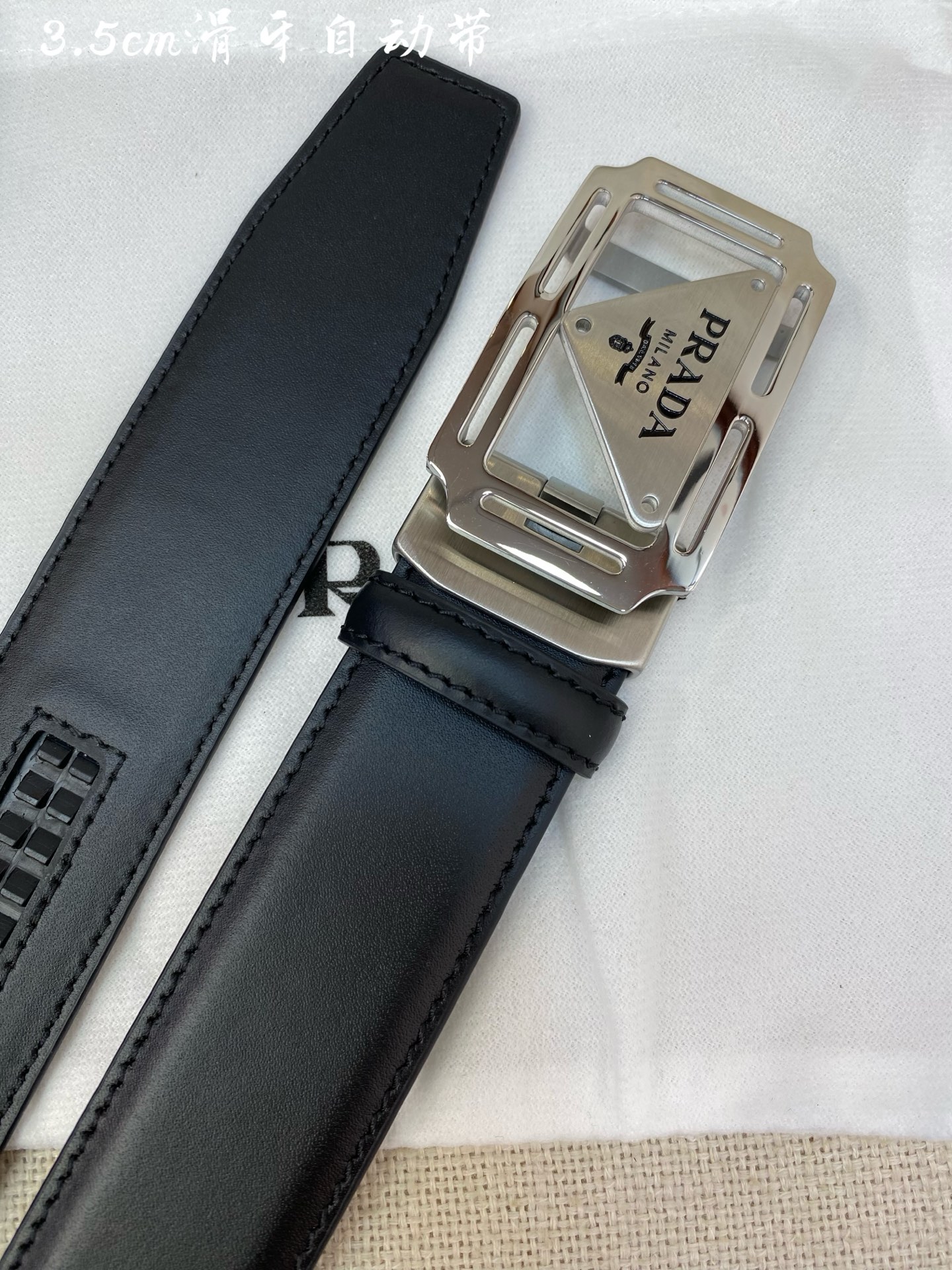 NO:336060,Prada men's automatic belt - width 34MM 316 fine steel buckle, seductively created, soft feel, can be cut, belt, prada19860909普拉达男士自动腰带- 宽度34MM 316精品钢扣 精工打造 手感柔软 可以裁剪,皮带,prada,Belt