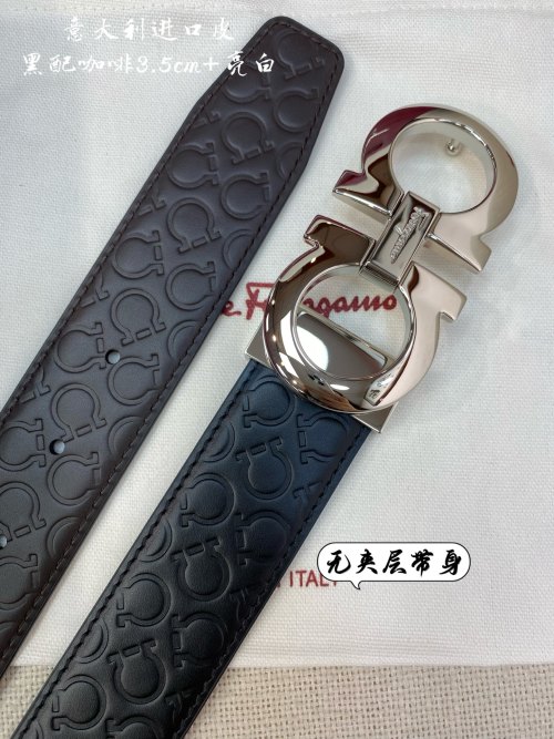 Salvatore Ferragamo Men's Reversible Leather Belt, 3.5cm Width