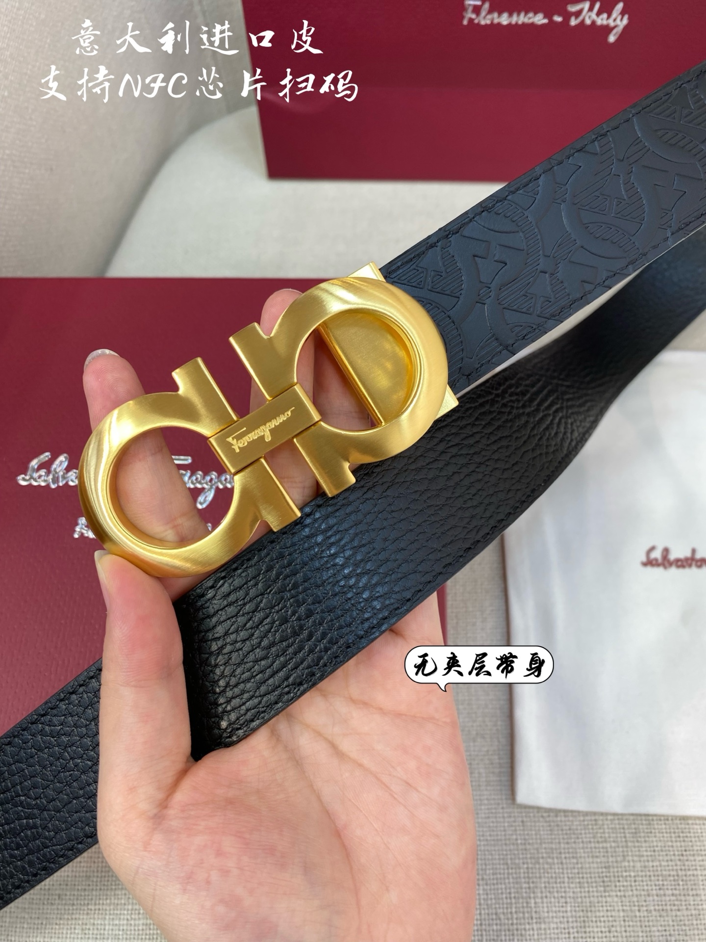 p380 Pro-grade Ferragamo Ferragmu, male belt NFC chip scrutinizer, plus 3.5 cm - 图片 4