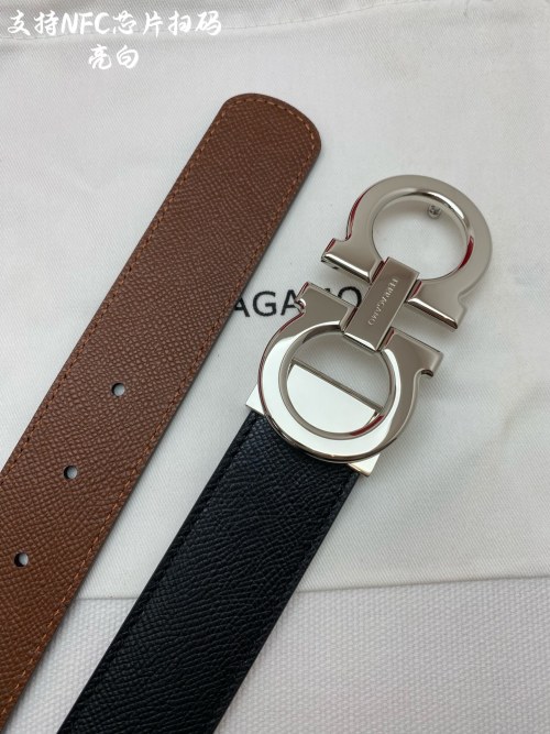 Salvatore Ferragamo Reversible Leather Belt with Signature Buckle 1 Salvatore Ferragamo Reversible Leather Belt with Signature Buckle
