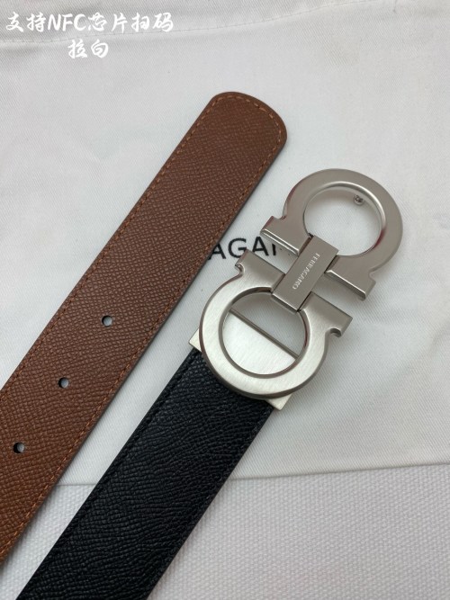 Salvatore Ferragamo Reversible Leather Belt with Iconic Buckle 1 Salvatore Ferragamo Reversible Leather Belt with Iconic Buckle