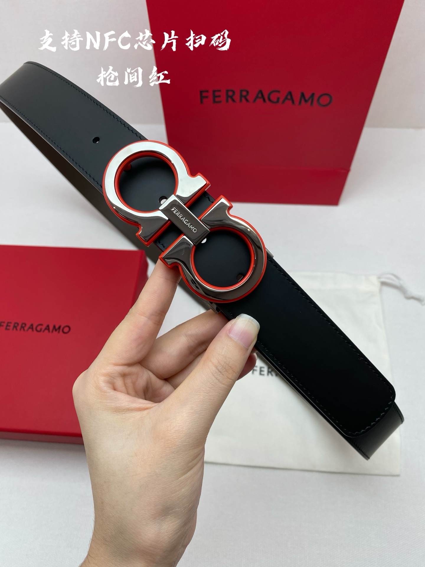 Ferragamo 代购级 菲拉格慕 ，双面进口牛皮，自行选择搭配 真材实料 很有质感 不失风范 可自行裁剪