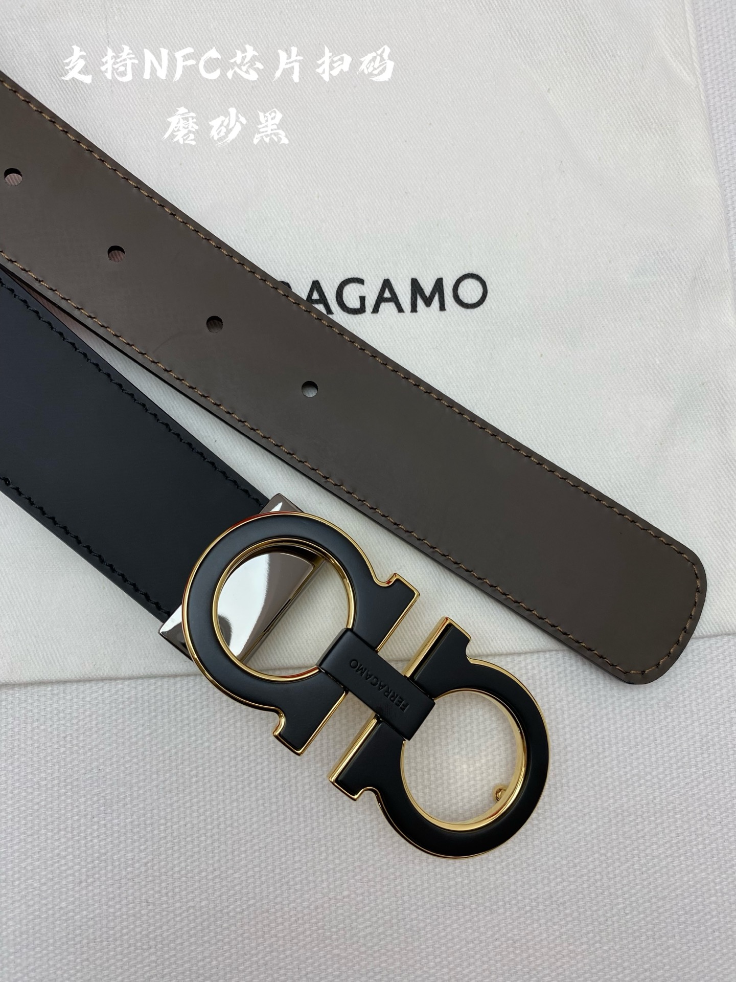 Ferragamo 代购级 菲拉格慕 ，双面进口牛皮，自行选择搭配 真材实料 很有质感 不失风范 可自行裁剪