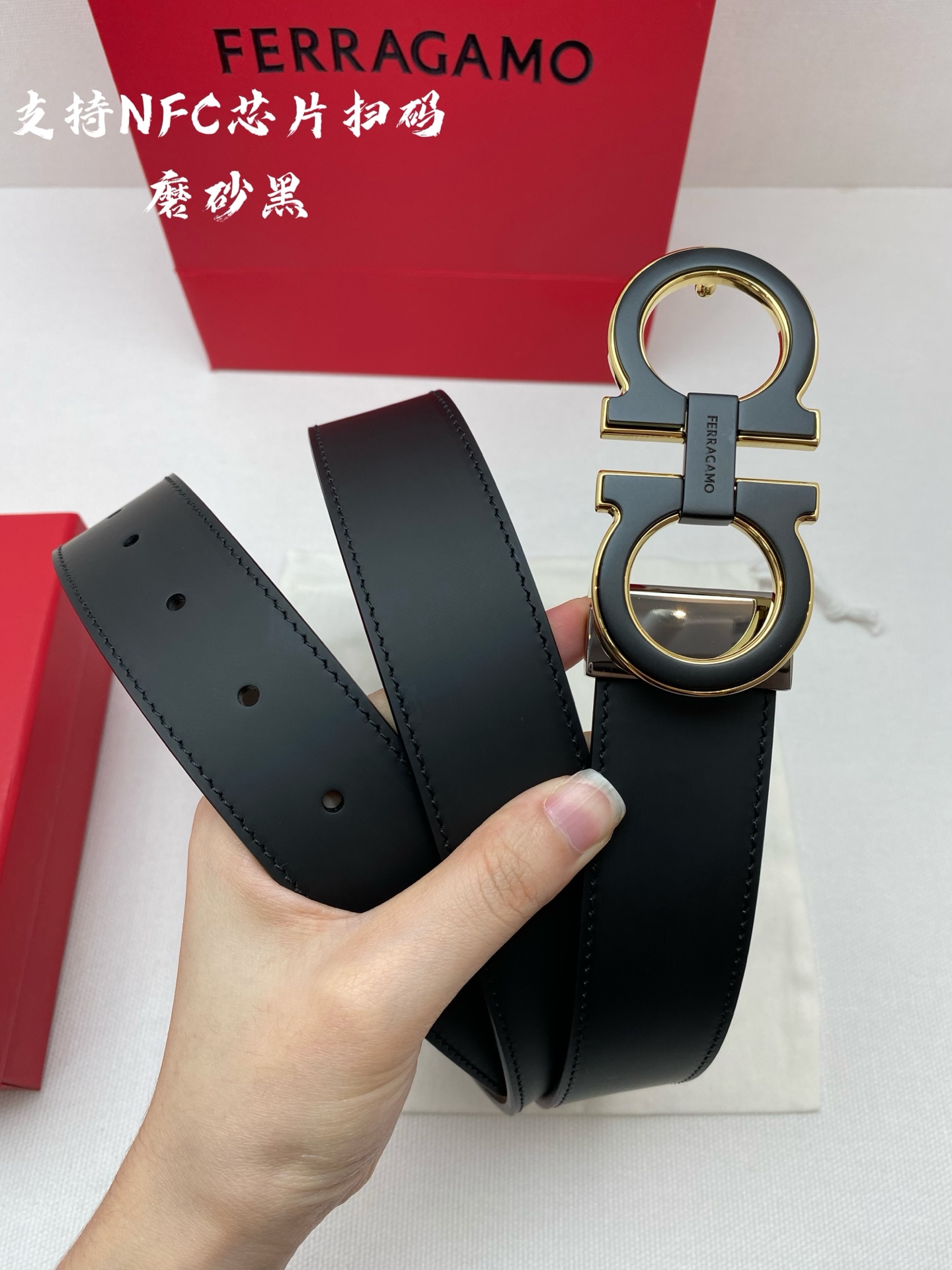 Ferragamo 代购级 菲拉格慕 ，双面进口牛皮，自行选择搭配 真材实料 很有质感 不失风范 可自行裁剪