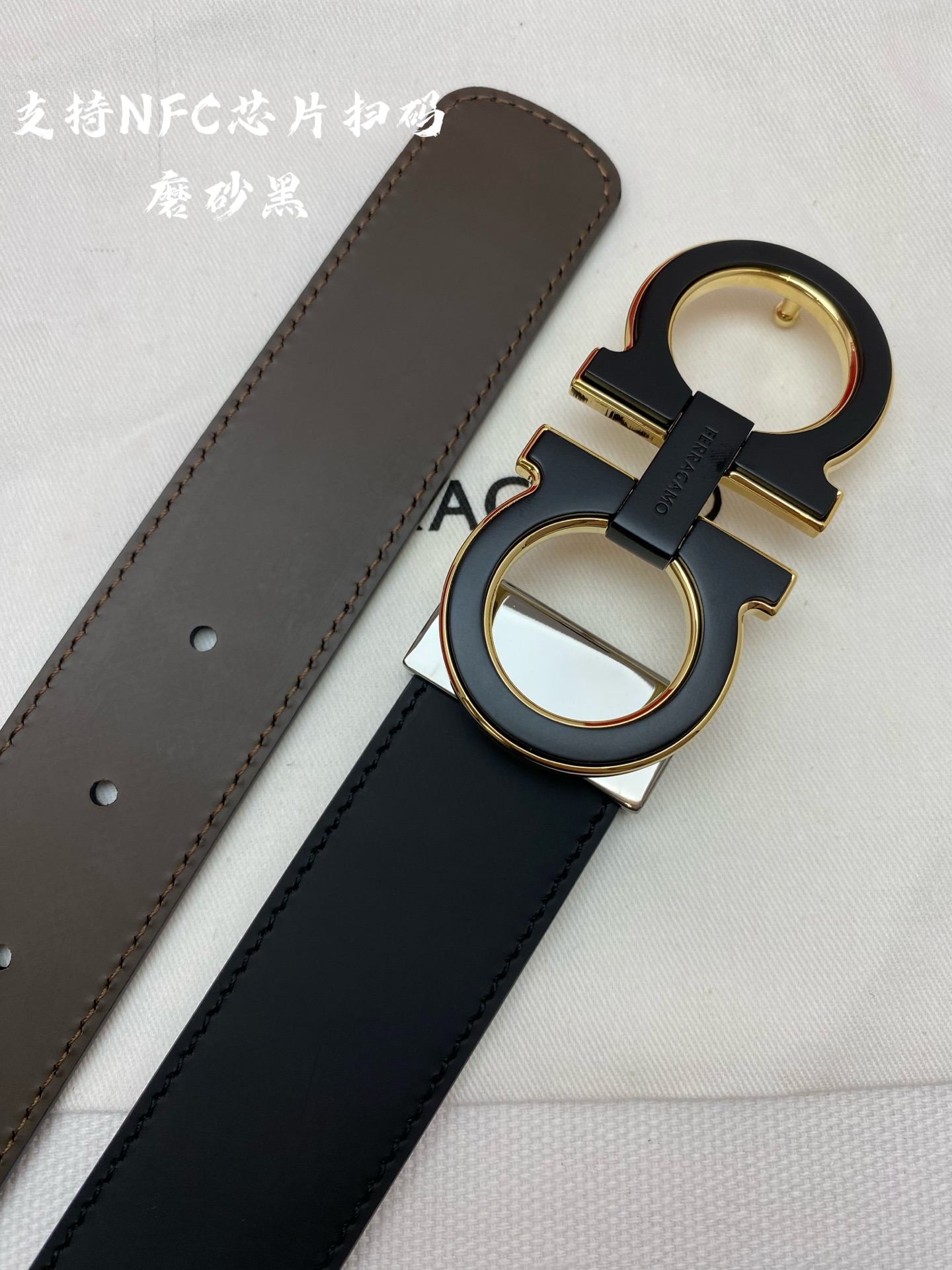 Ferragamo 代购级 菲拉格慕 ，双面进口牛皮，自行选择搭配 真材实料 很有质感 不失风范 可自行裁剪