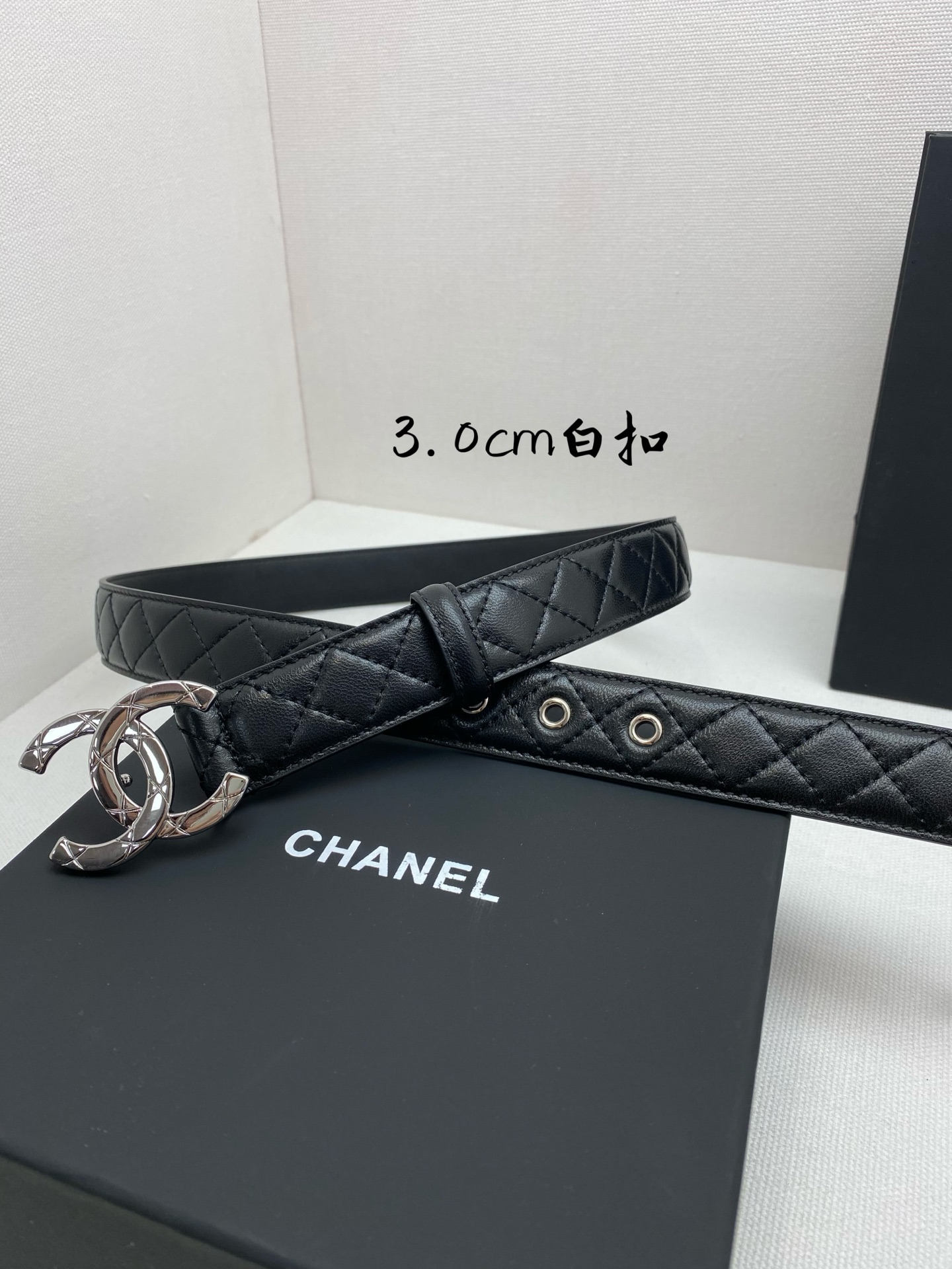 CHANEL belt Chanel logo cc 3 0cm — photo 4