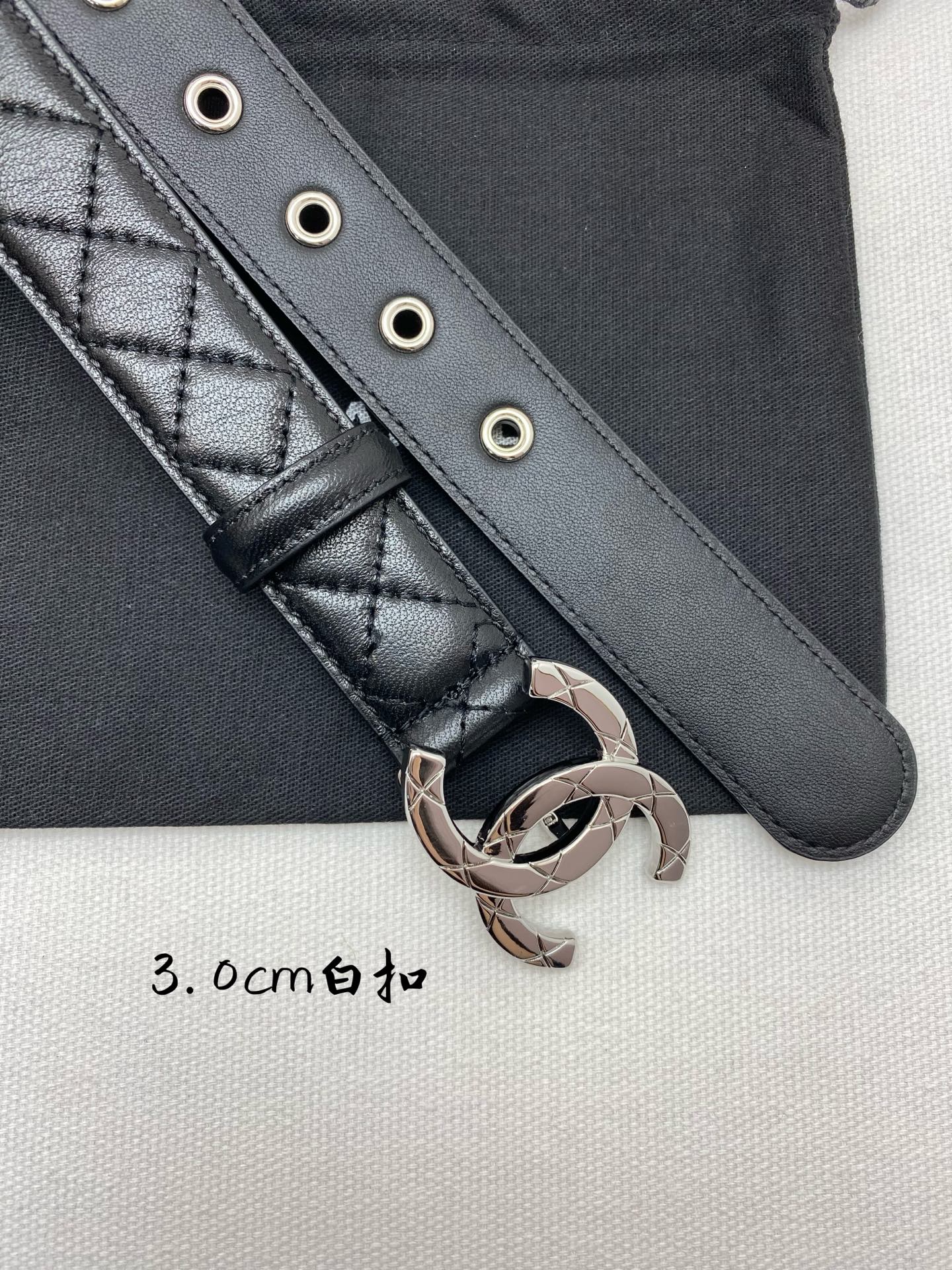 CHANEL belt Chanel logo cc 3 0cm — photo 5