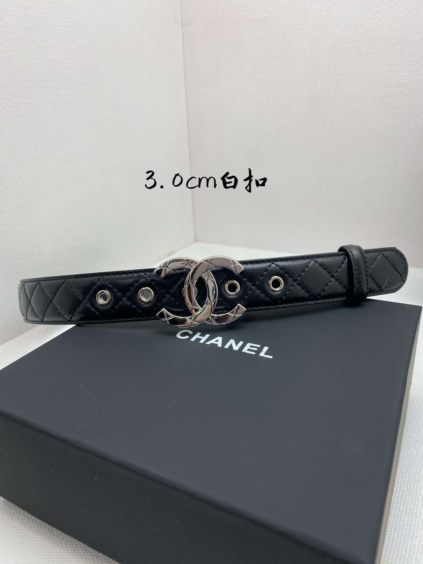 CHANEL belt Chanel logo cc 3 0cm — photo 3