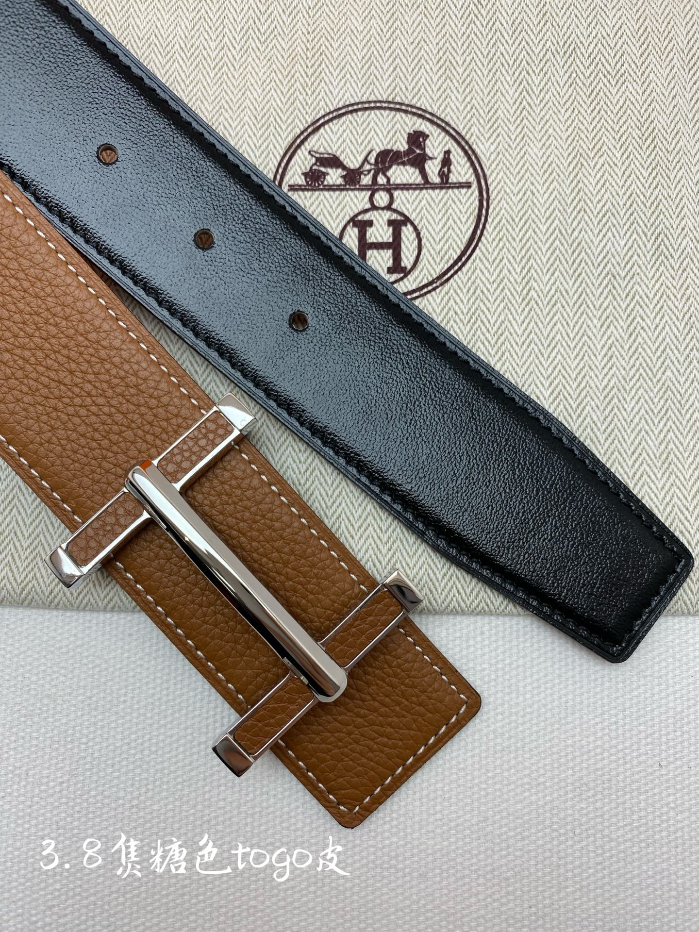 HERMES belt Hermes-H BELT BUCKLE & REVERSIBLE LEATHER STR Amm Hermes epsom — photo 6