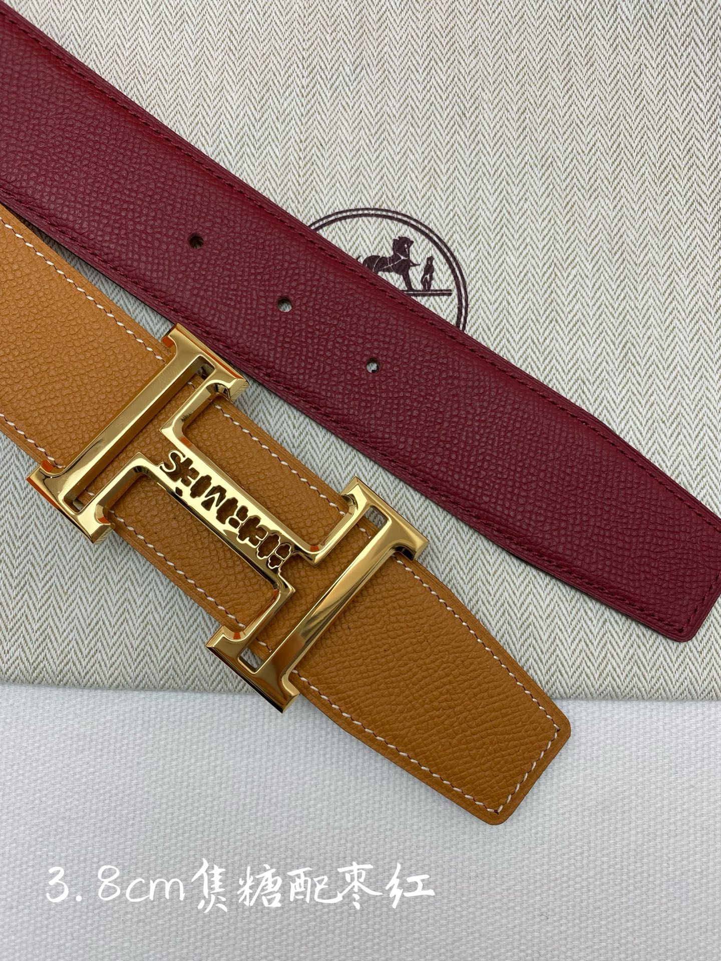 Hermes-38MM 爱马仕专柜同步 进epsom双面小牛皮 精钢精品五金 双面可用🅿️160